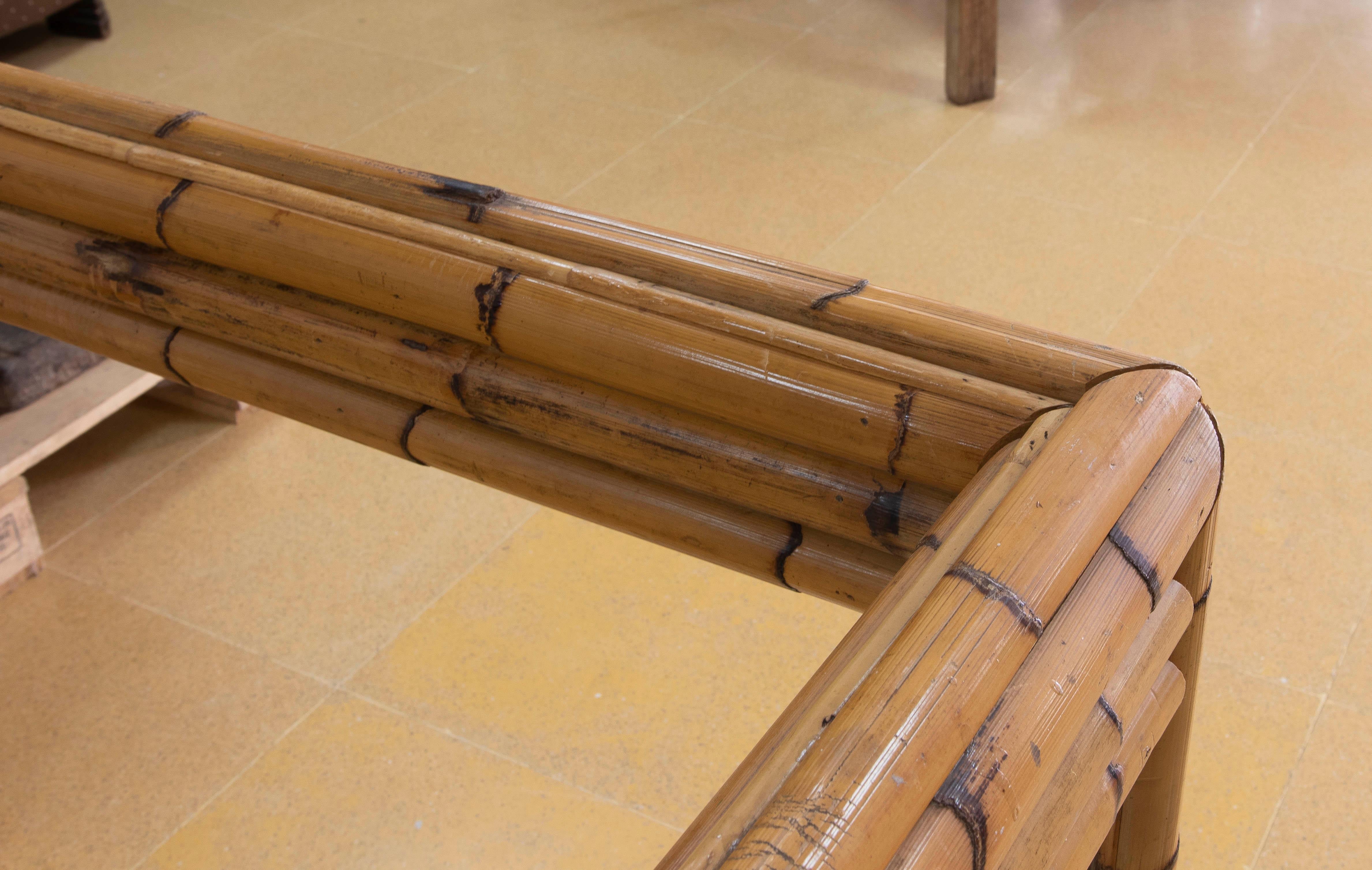 Structure de table espagnole en bambou des années 1980 en vente 1