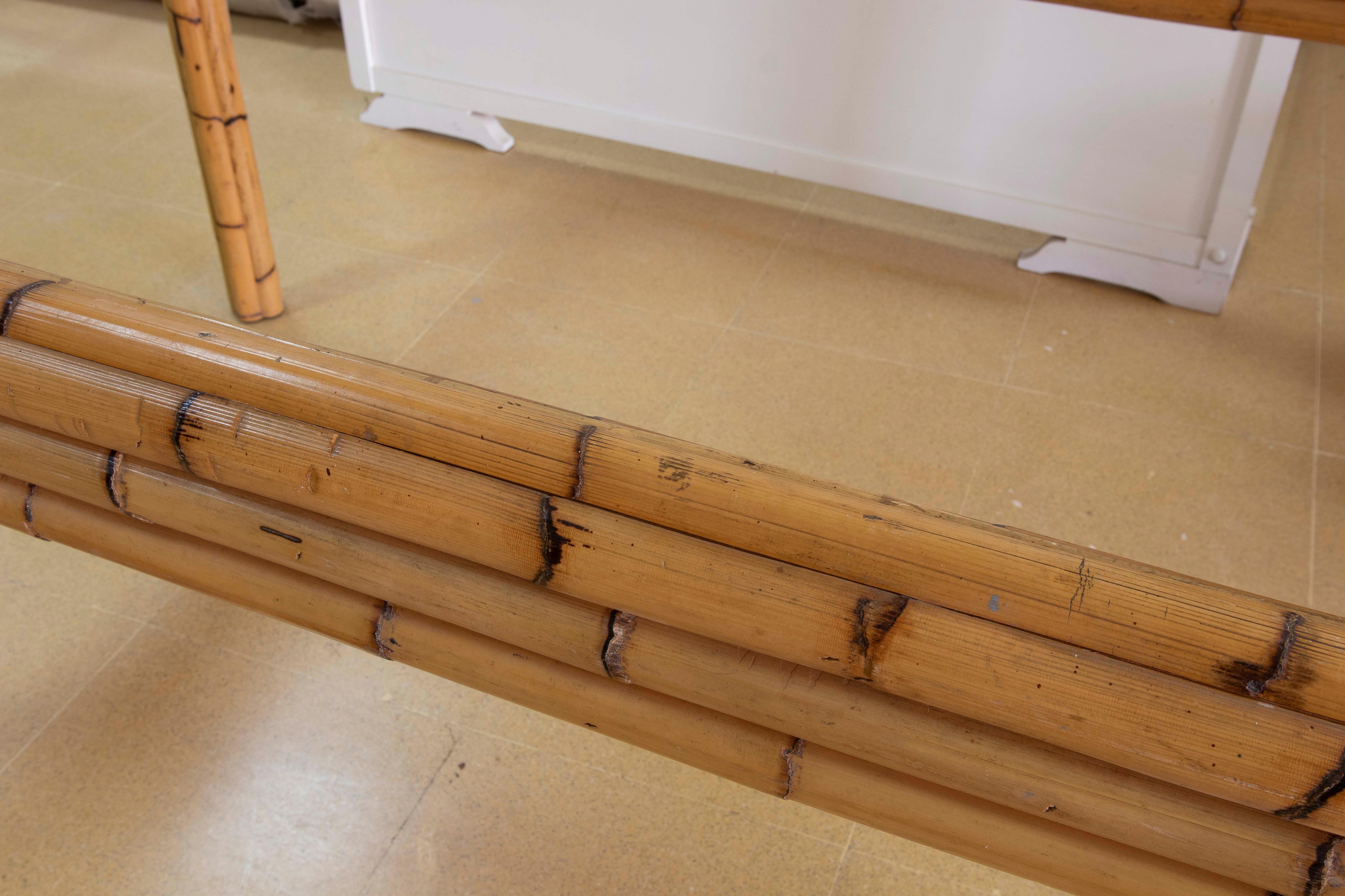 Structure de table espagnole en bambou des années 1980 en vente 2