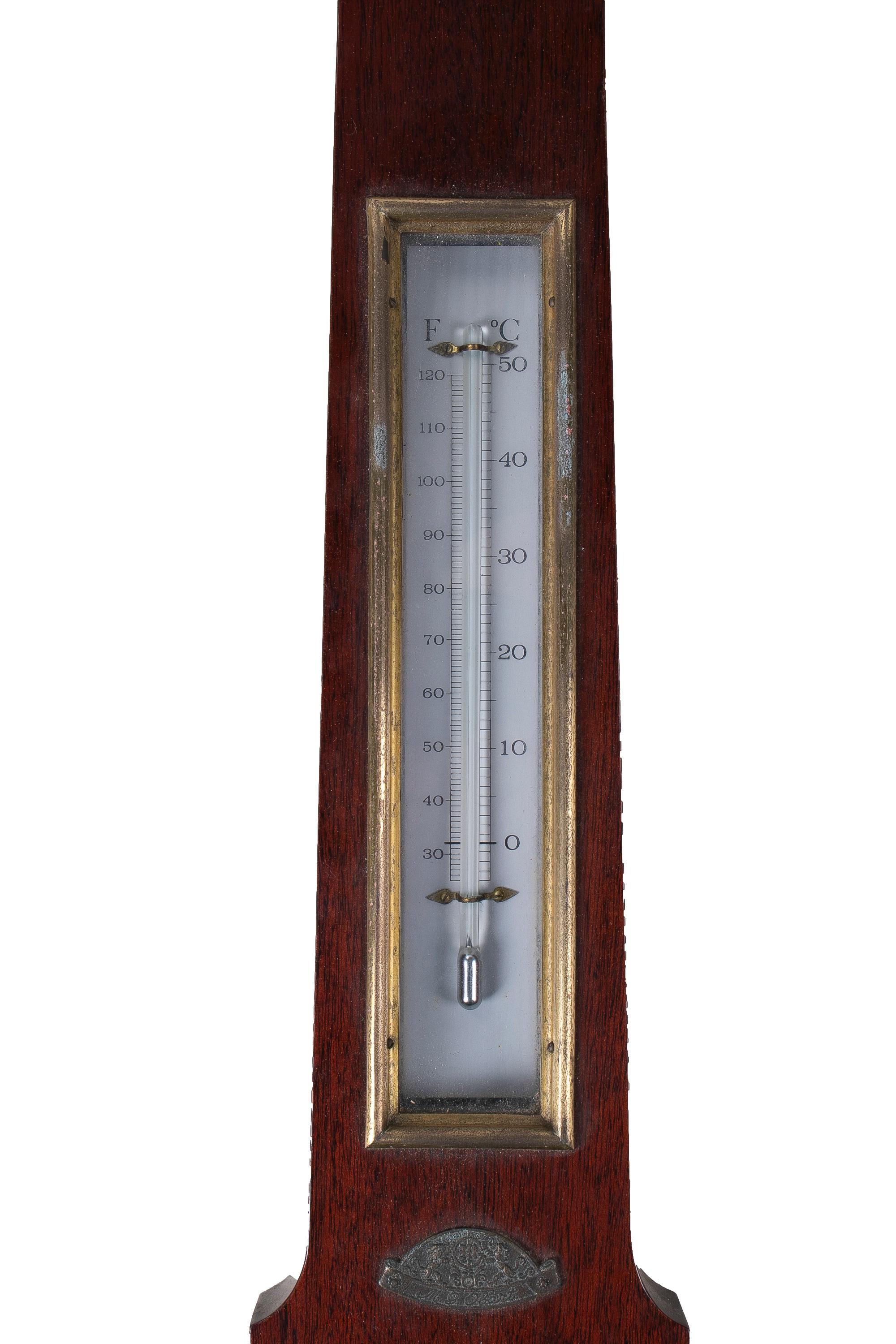 20th Century 1980s Spanish Banjo Weather Station w/ Original Glass For Sale