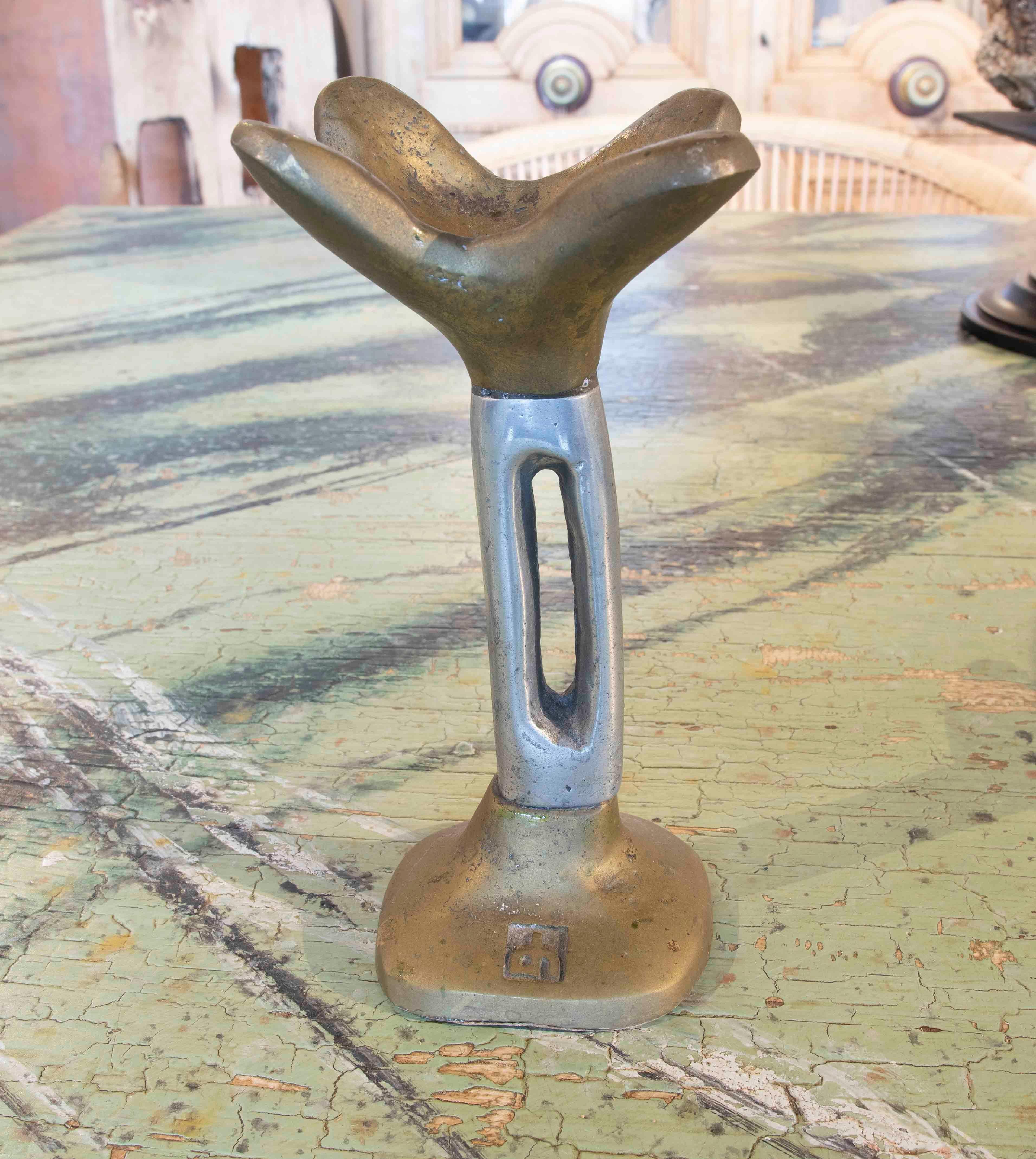 1980s Spanish Bronze Table Sculpture by David Marshall  In Good Condition For Sale In Marbella, ES