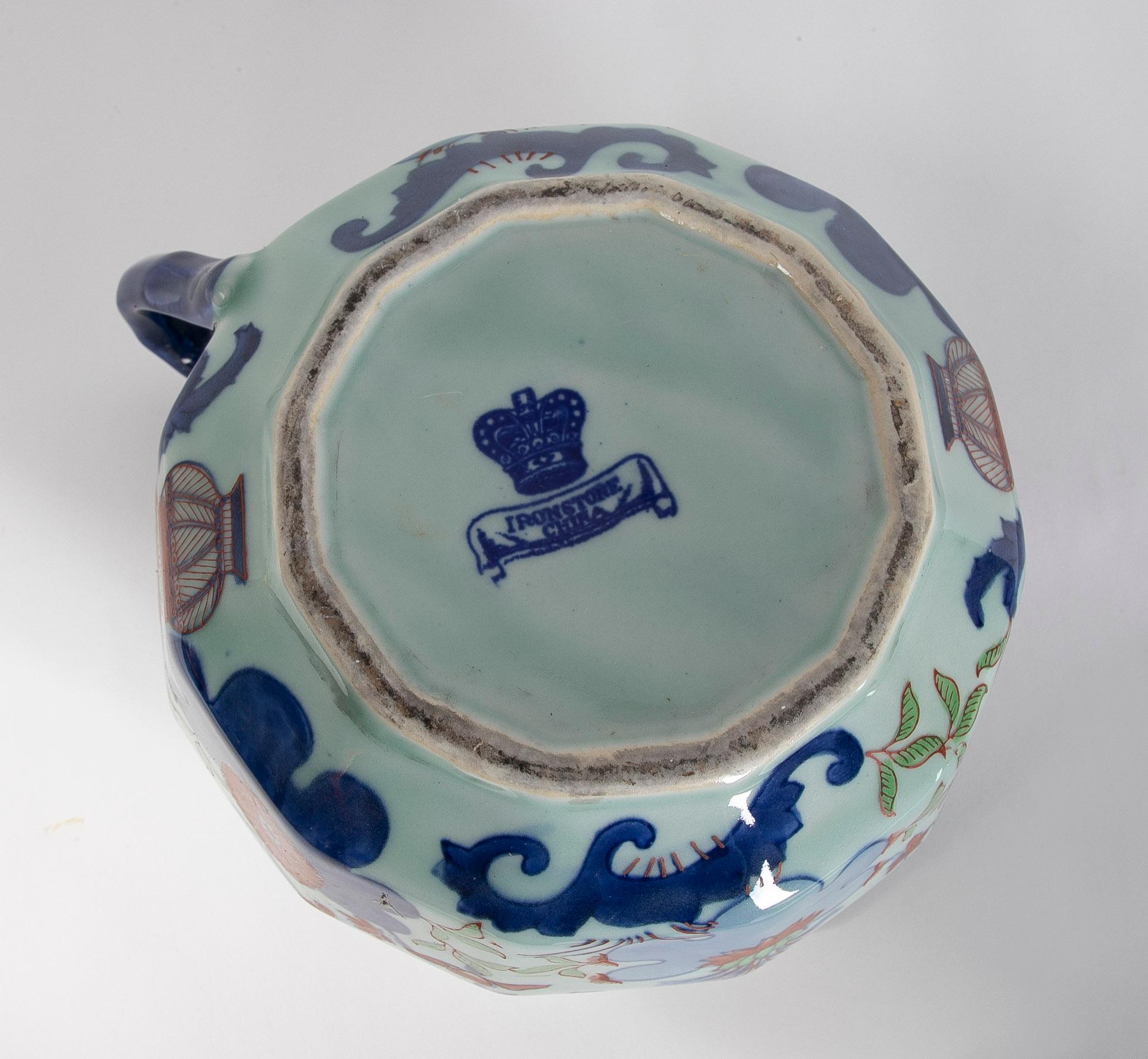 1980s Spanish Ceramic Urinal with Flower Decoration For Sale 12