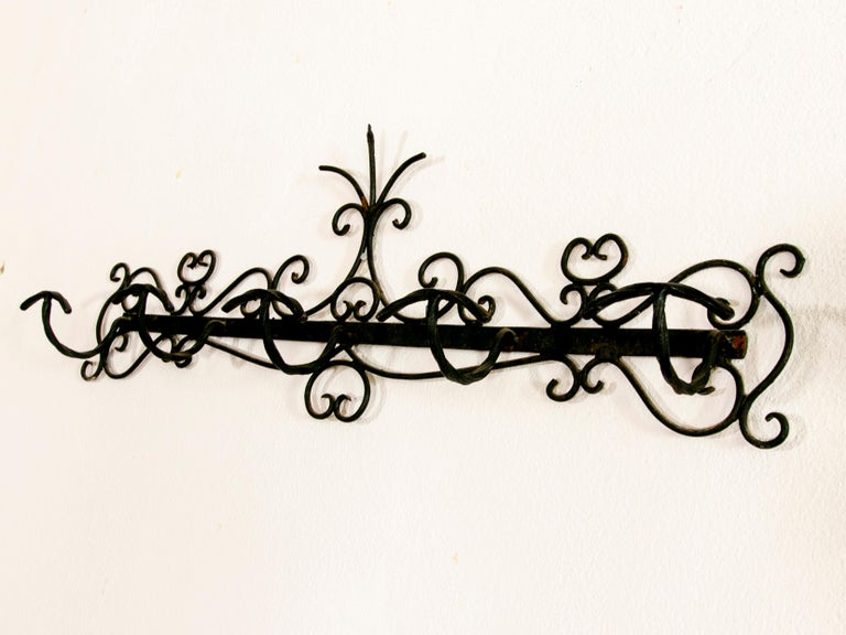 1980s, Spanish, Pair of Iron Wall Coat Hangers For Sale at 1stDibs