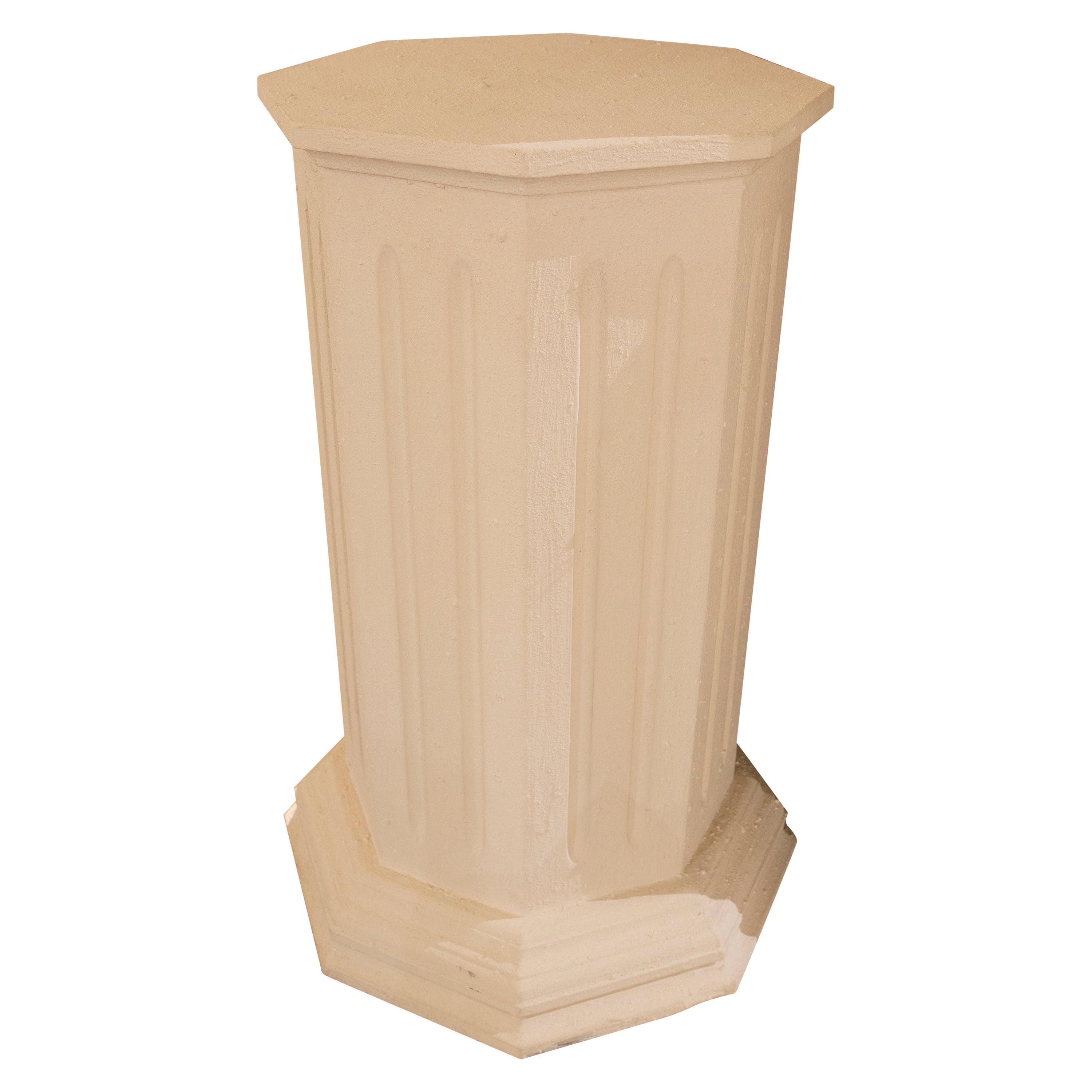 Base spagnola anni '80 in ceramica steccata dipinta di bianco in vendita