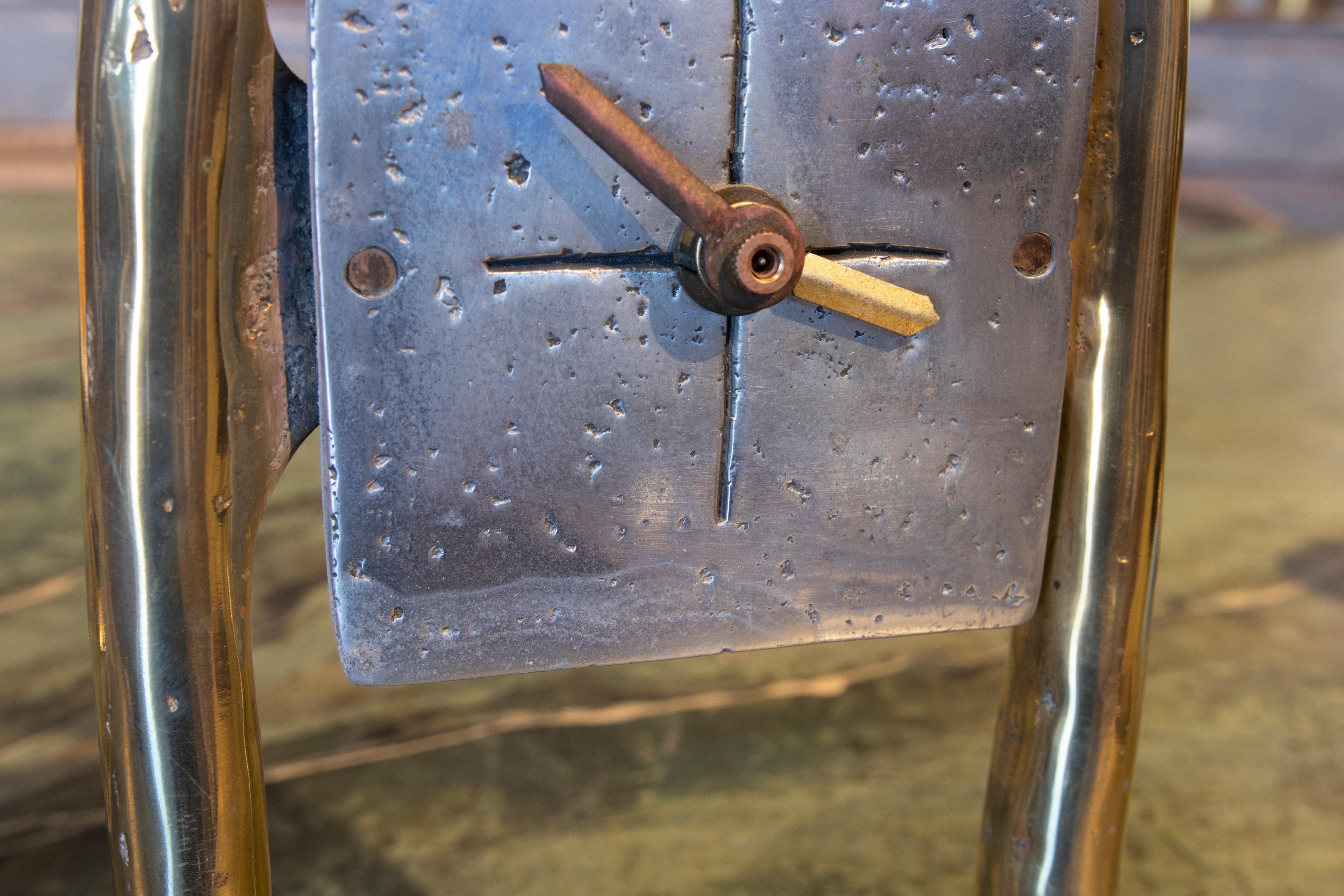 1980s Spanish Table Clock by the Artist David Marshall For Sale 9