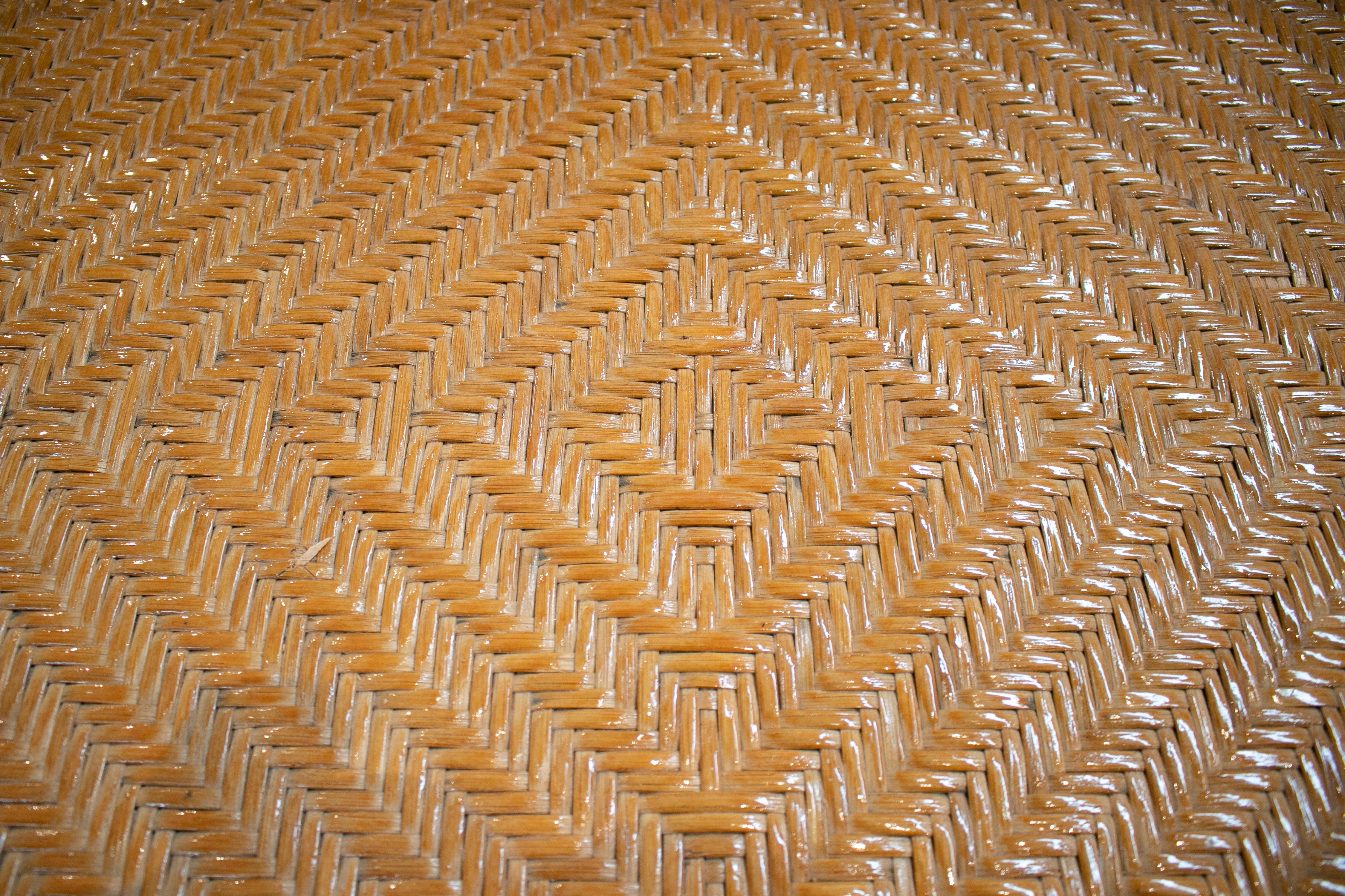 1980s Spanish Weaved Rattan Three-Drawer Office Desk 6