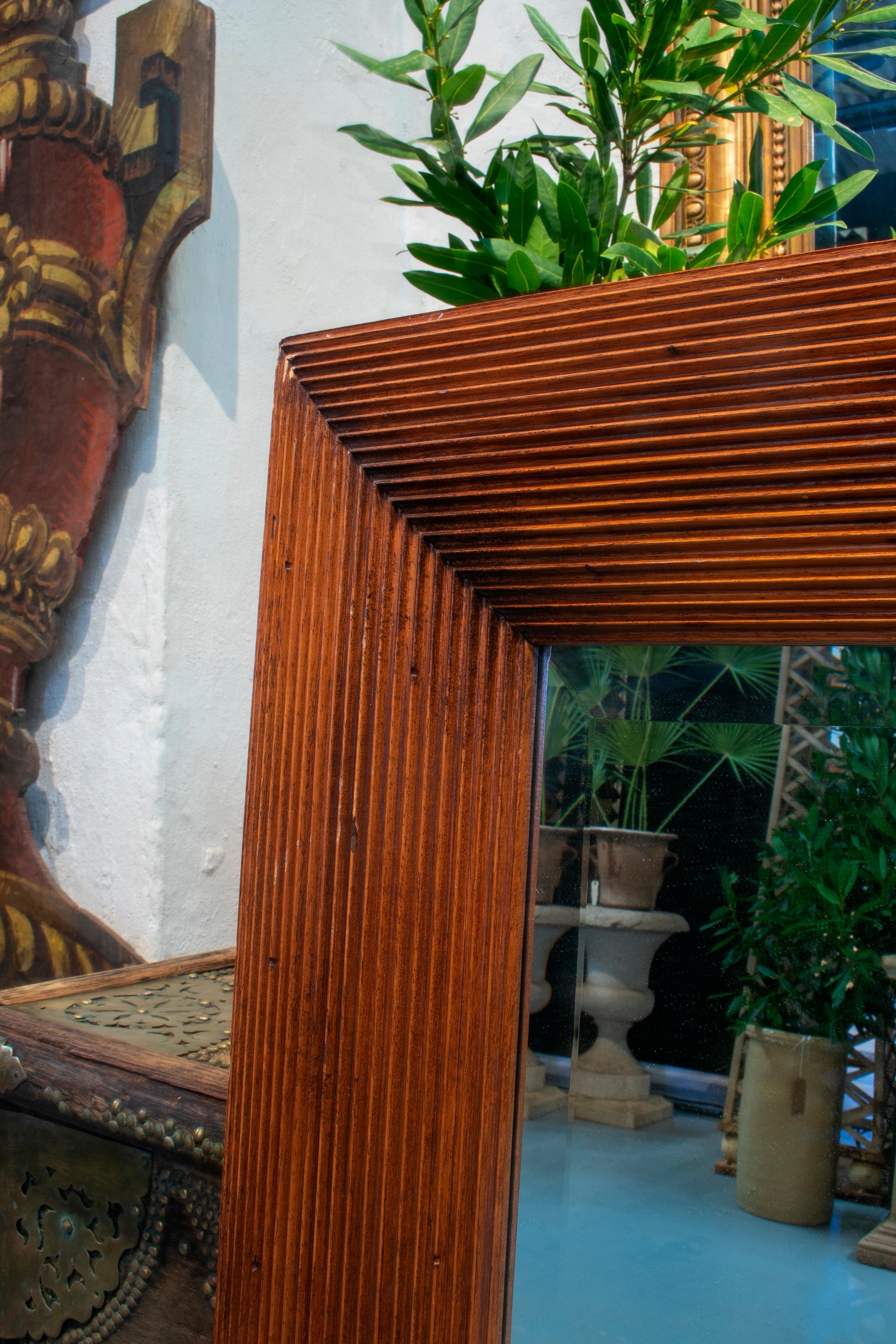 1980s Spanish Wooden Mirror In Good Condition In Marbella, ES