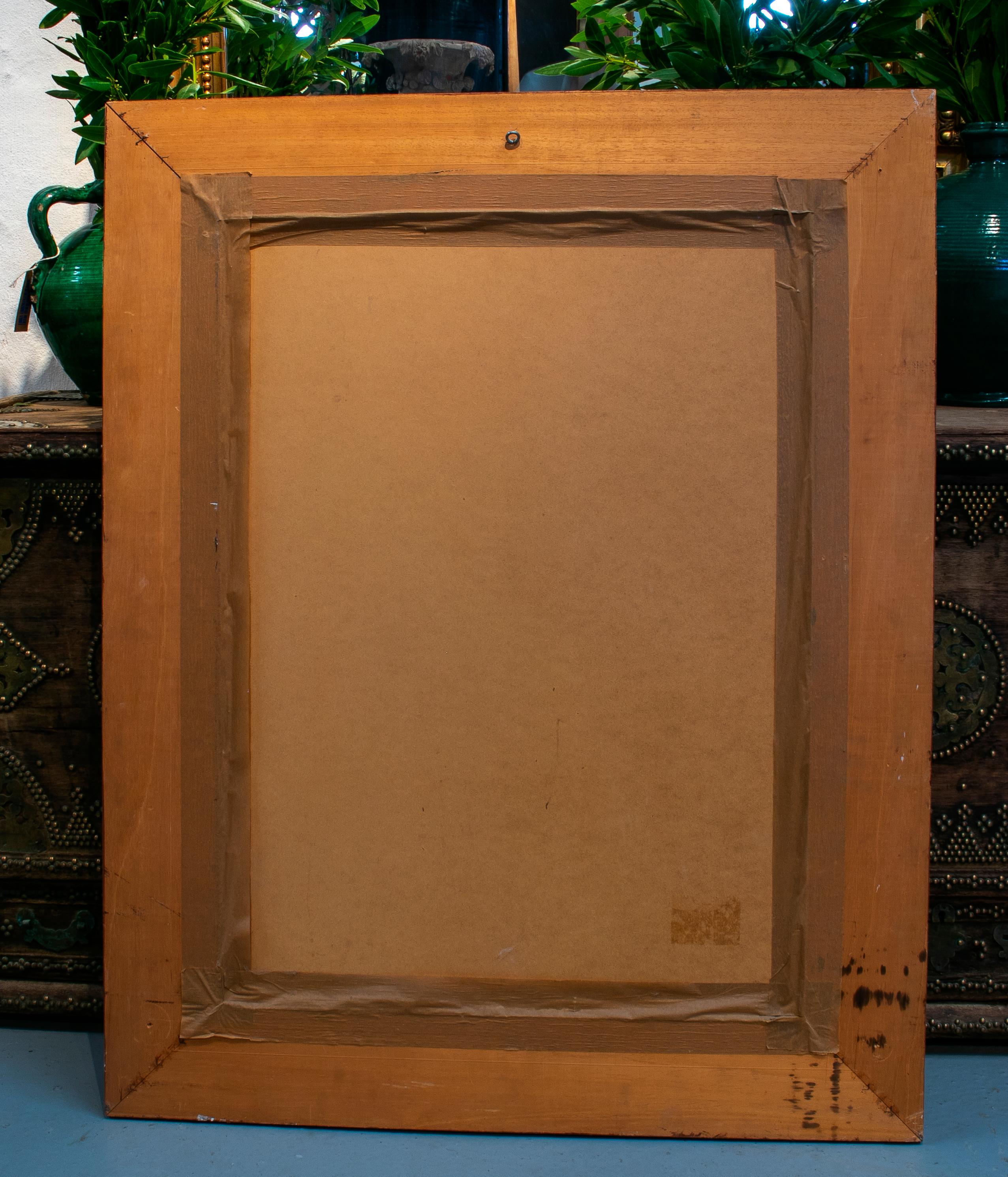 1980s Spanish Wooden Mirror 3