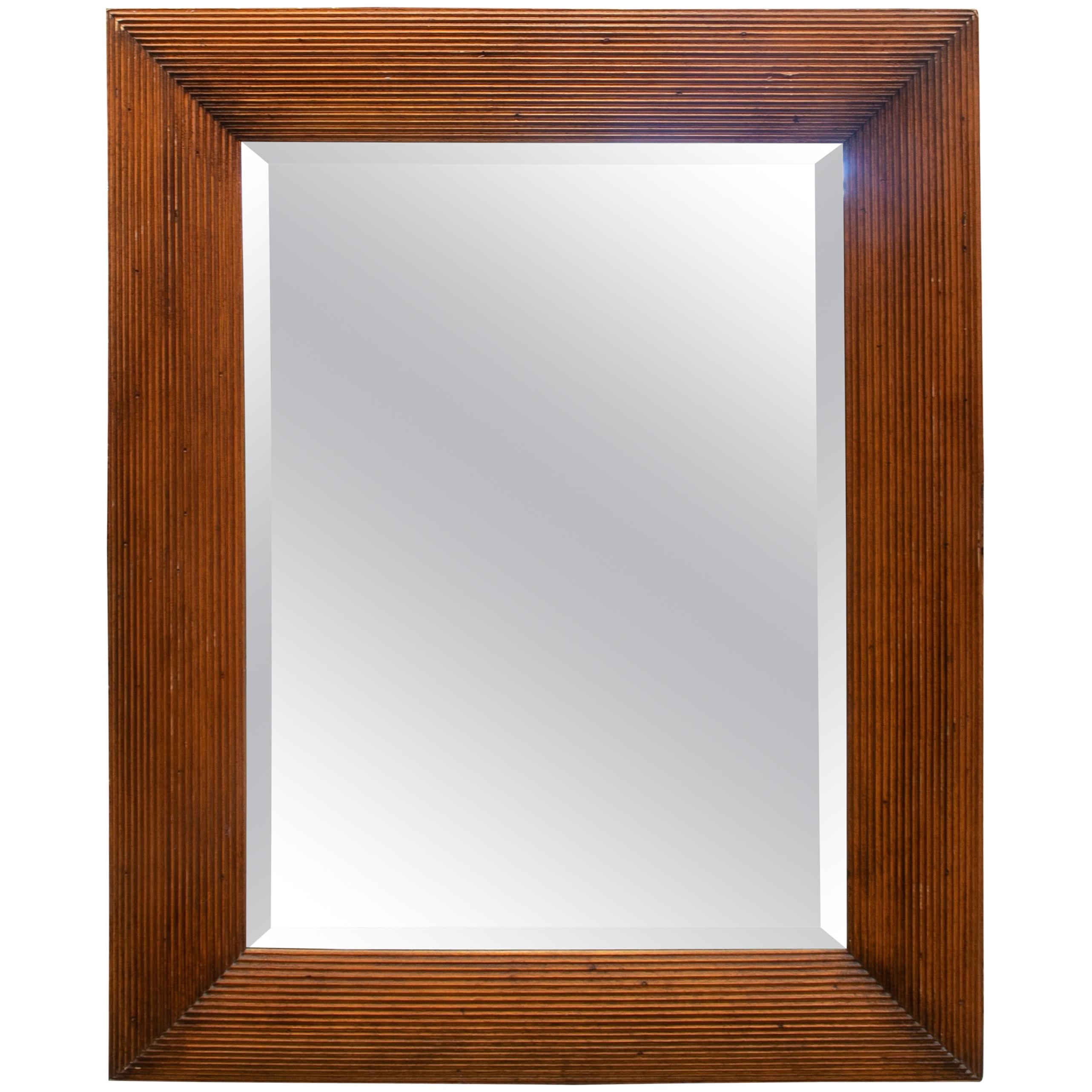 1980s Spanish Wooden Mirror