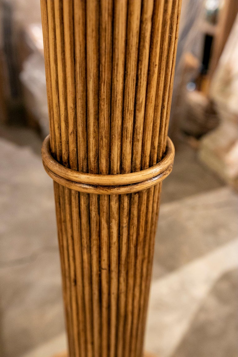1980s Spanish Woven Wicker Palm Tree Statue For Sale at 1stDibs