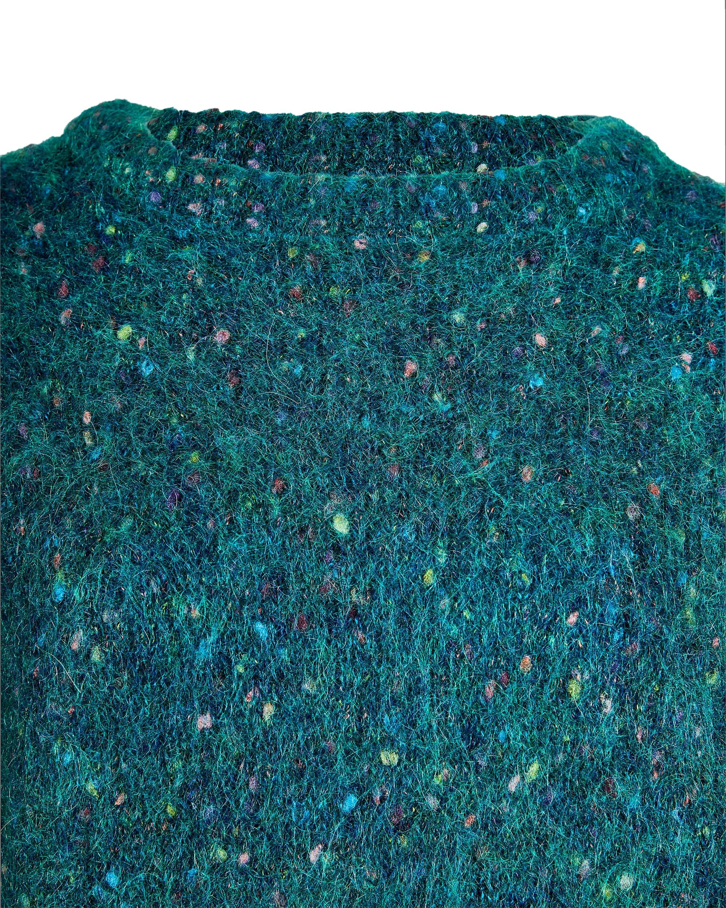 Women's 1980s Special Vintage Turquoise Knit Crew Neck Sweater
