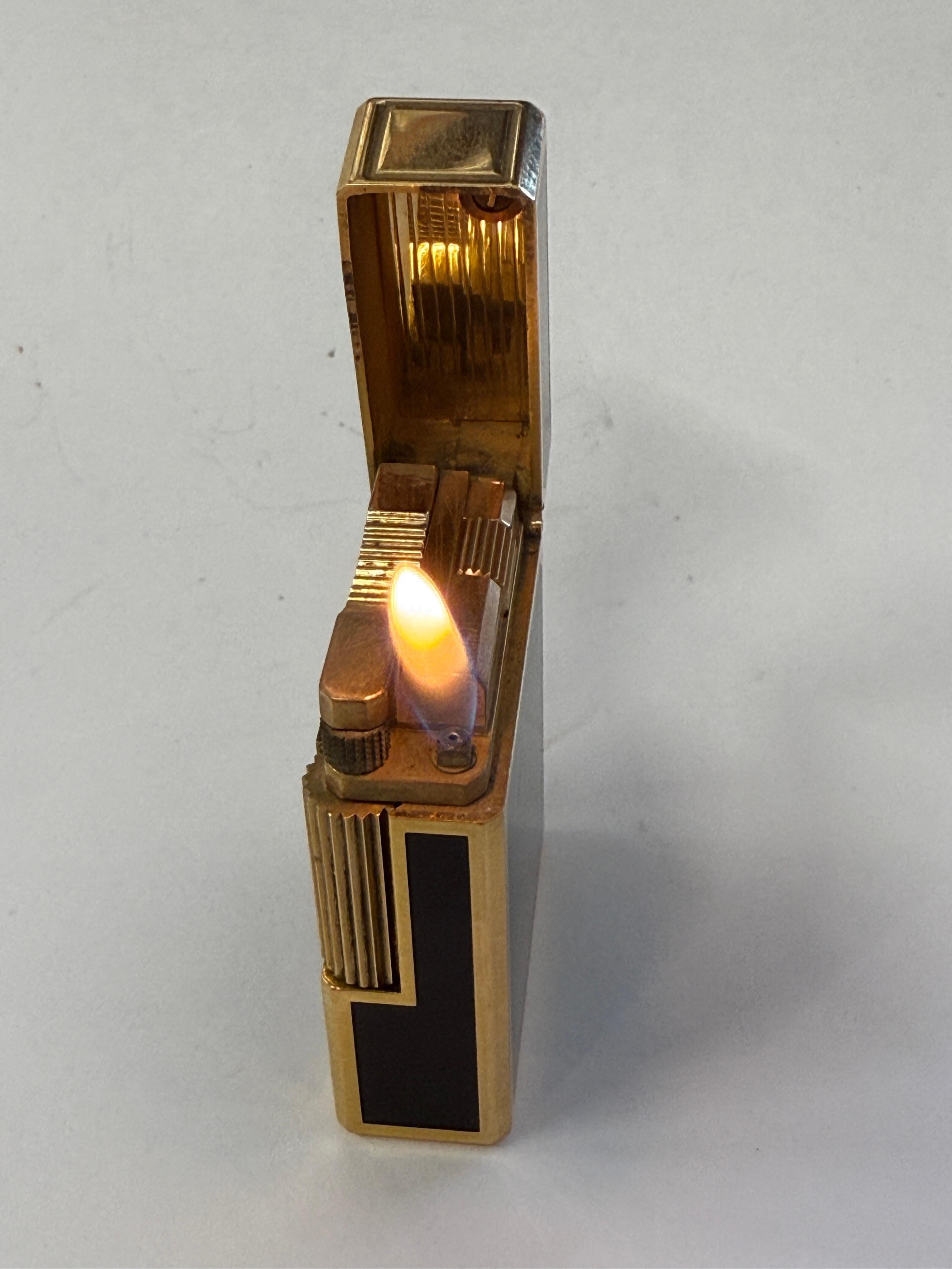 1980’s S.T. DuPont Laque de Chine Gold Plated Lighter with Box and Papers 8