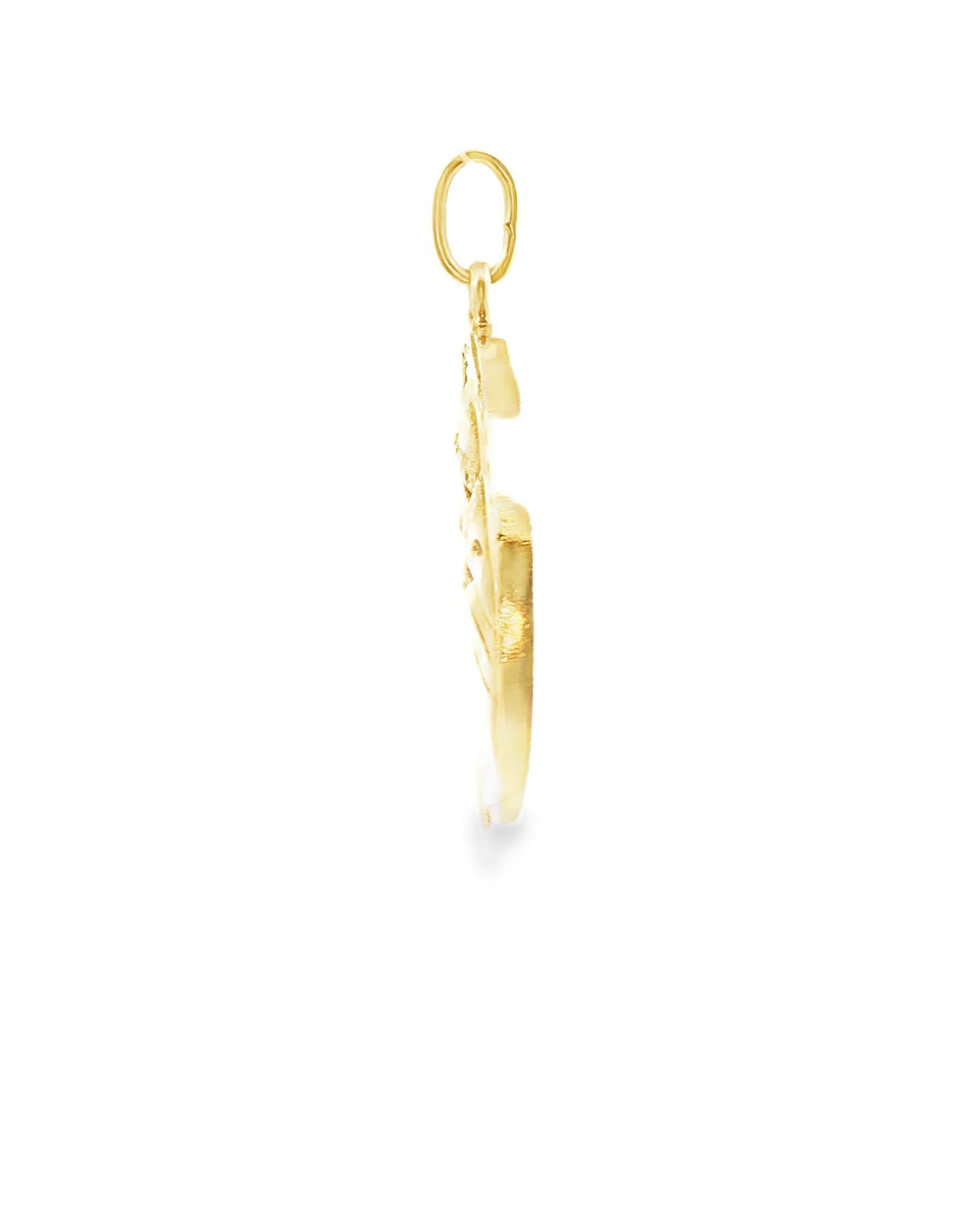 Medaglione di San Francesco e Sant'Antonio del 1980 in oro 14k In condizioni buone in vendita a New York, NY
