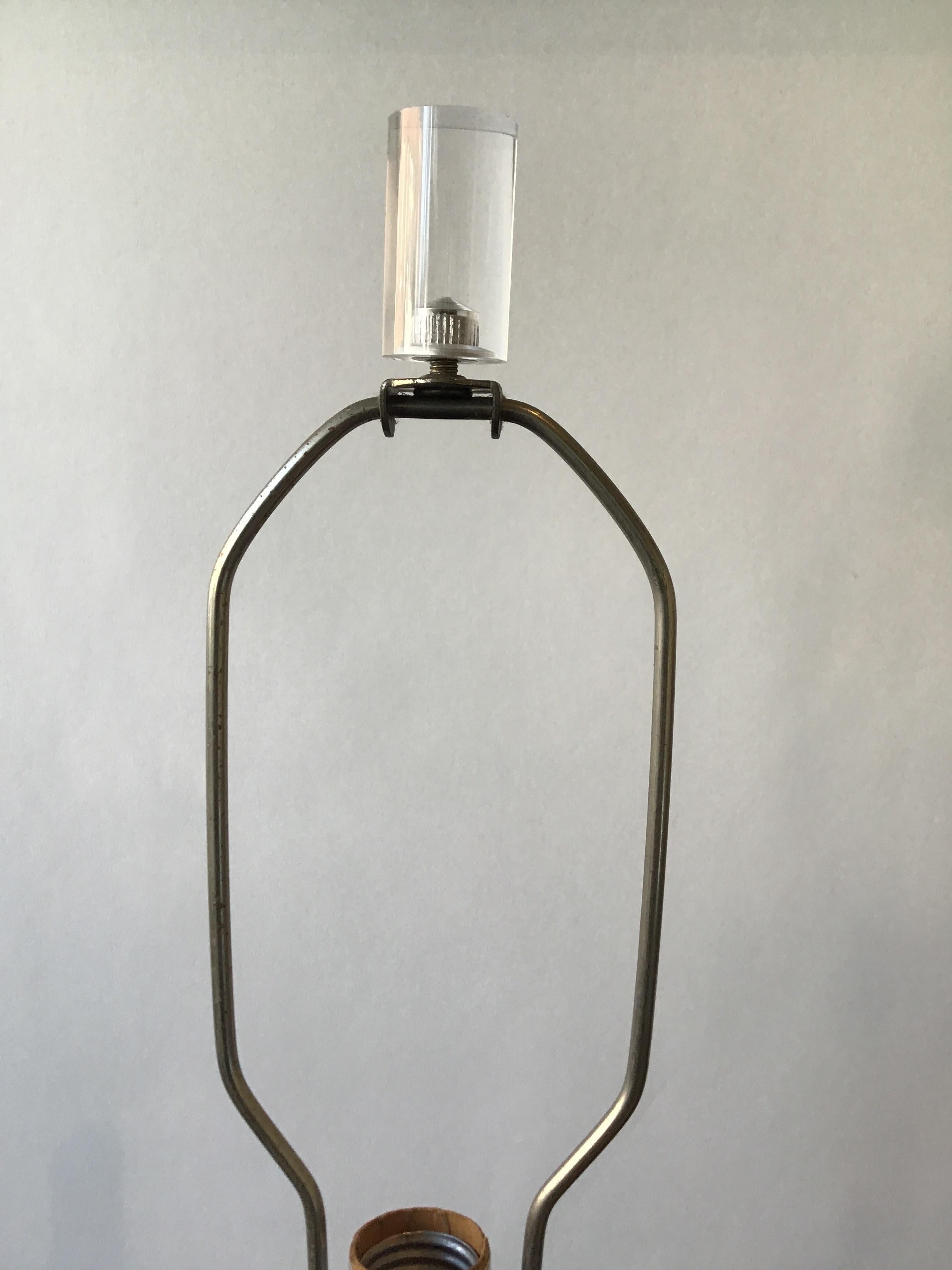 1980s Stacked Lucite Lamp For Sale 1