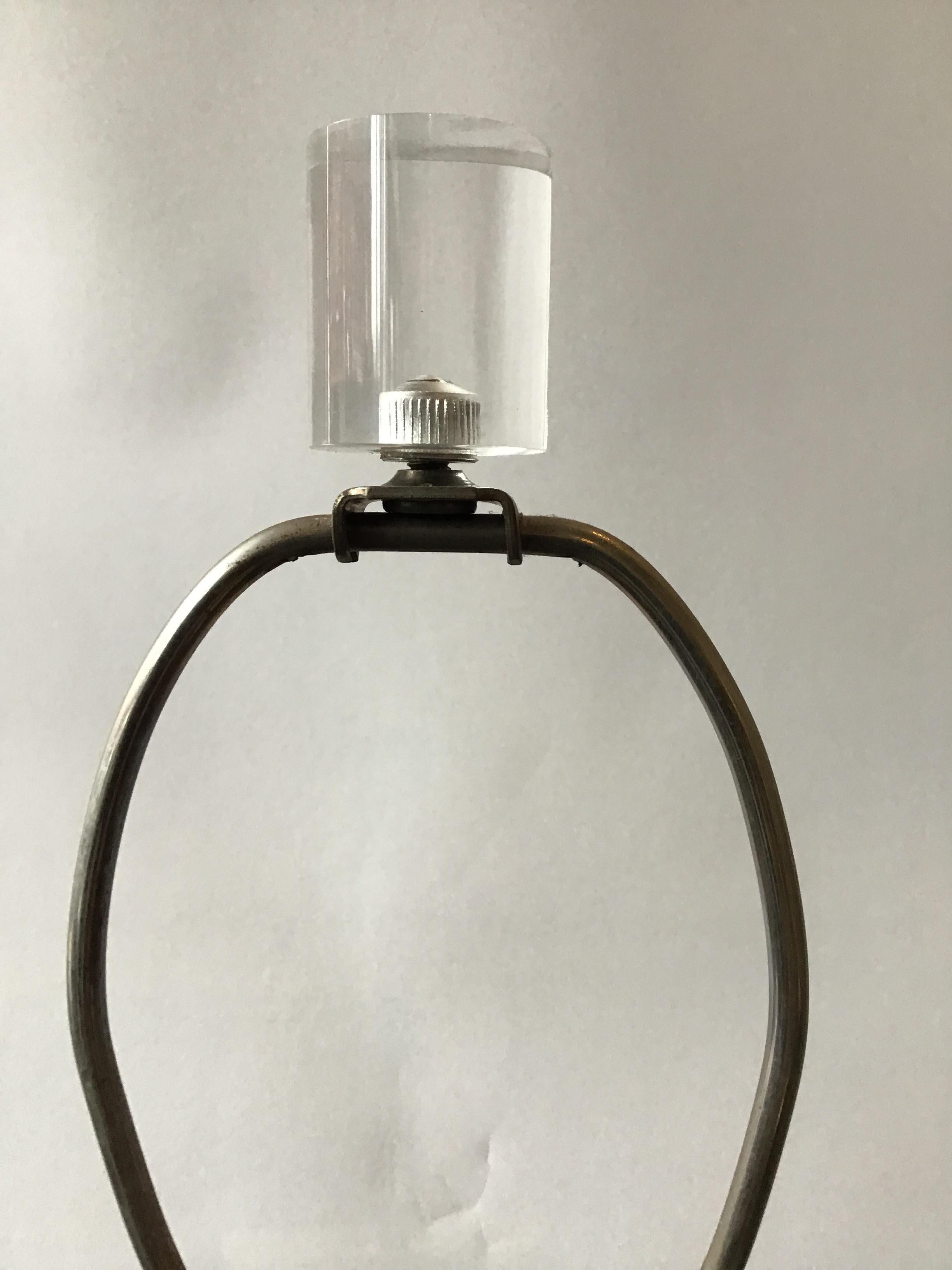 1980s Stacked Lucite Table Lamp 2
