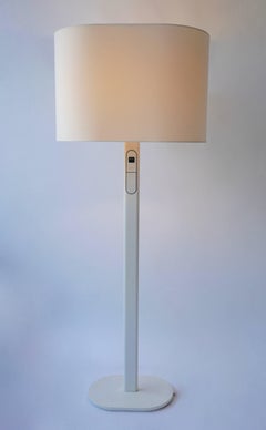 1980s Staff White Floor Lamp