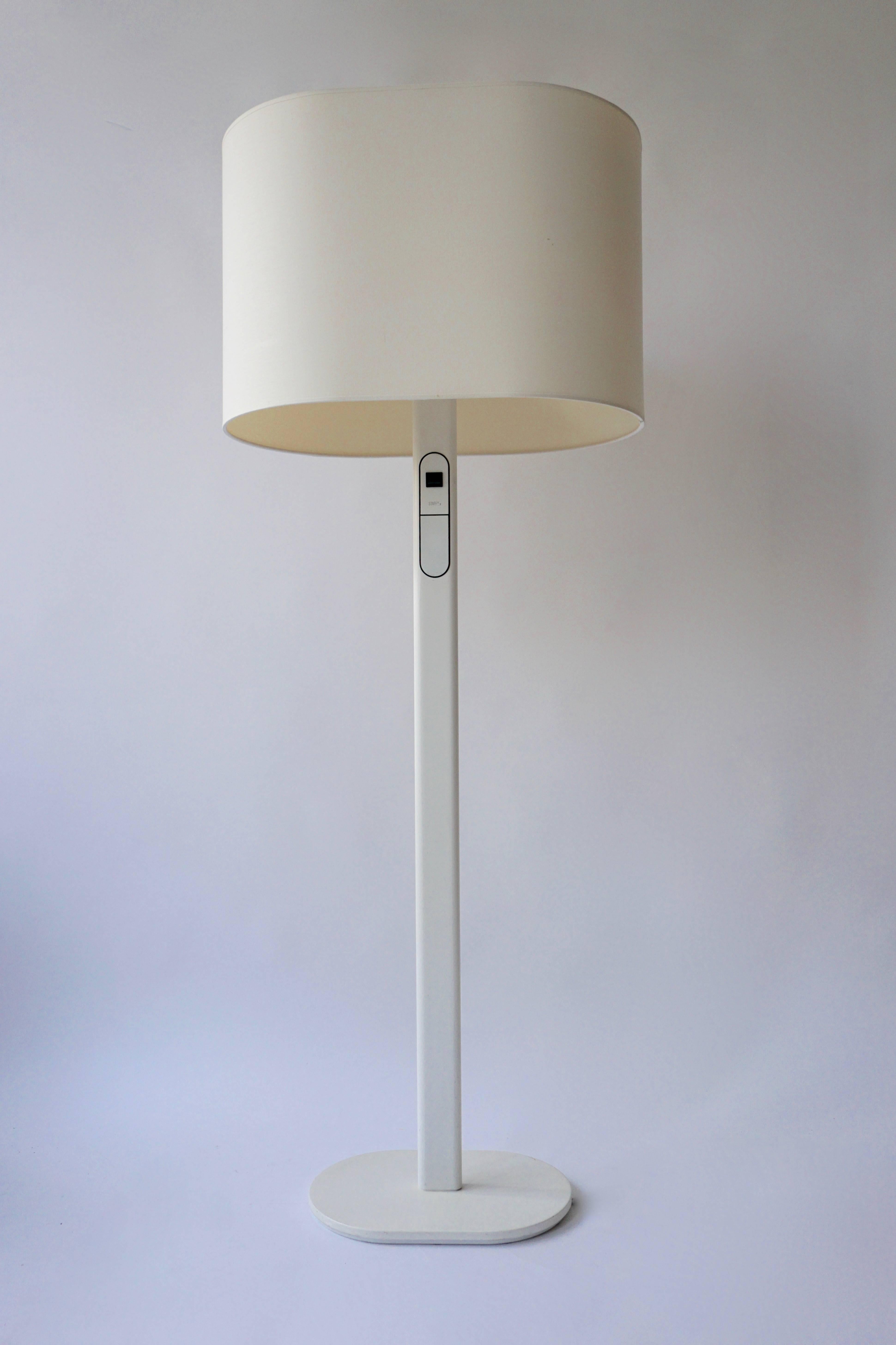 German 1980s Staff White Floor Lamp For Sale