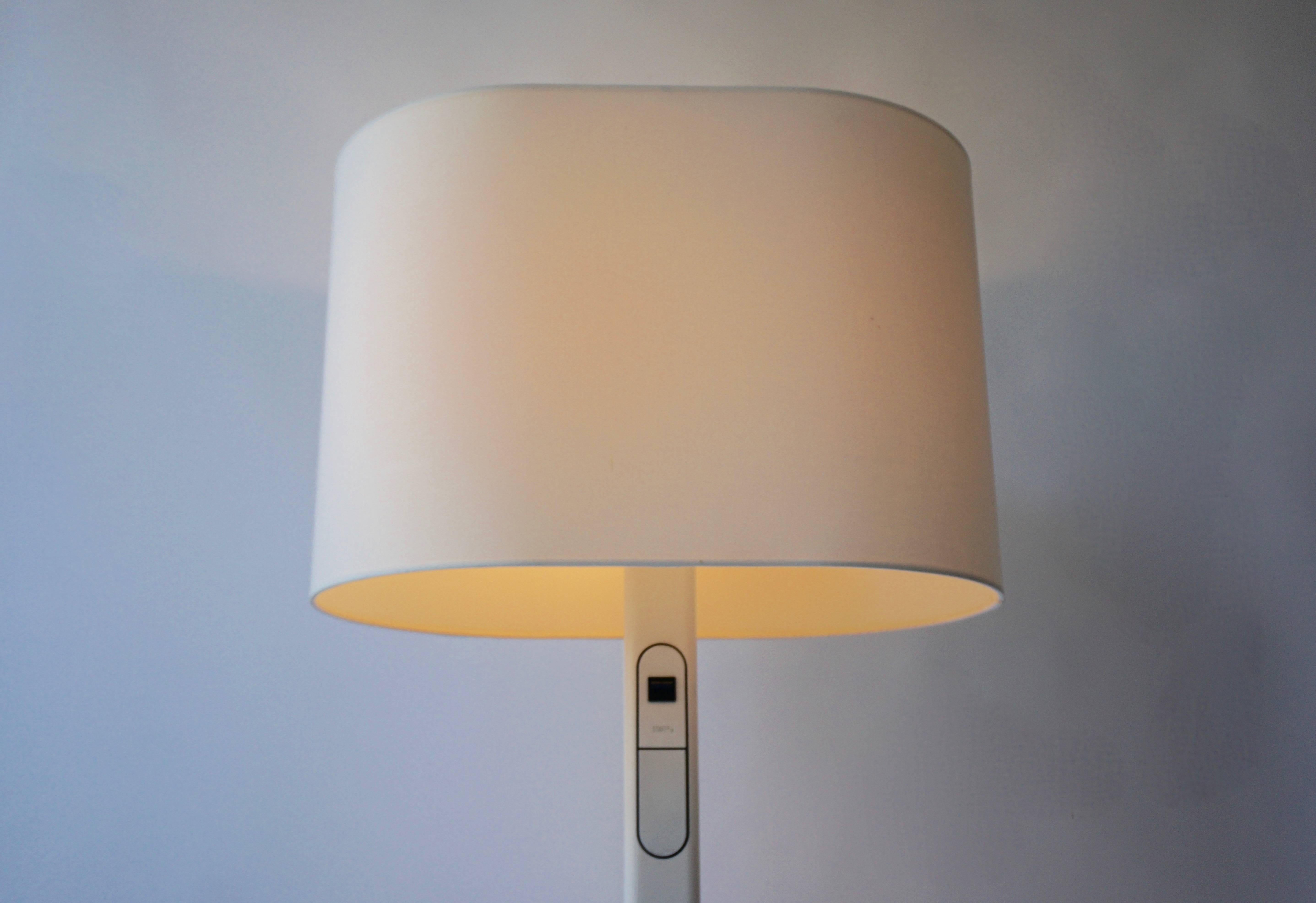 20th Century 1980s Staff White Floor Lamp For Sale