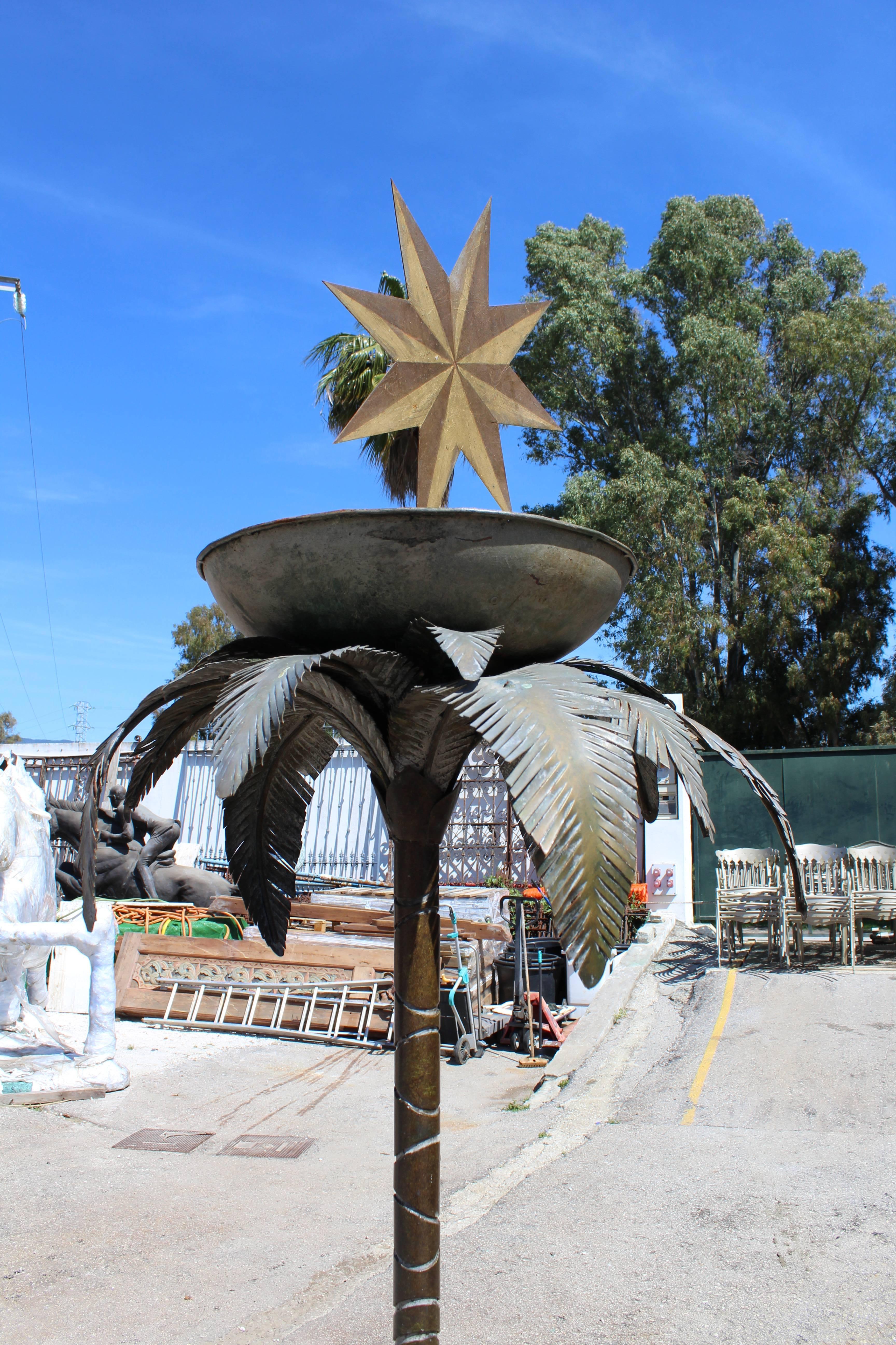 Spanish 1980s Stars Iron Standing Lamp For Sale