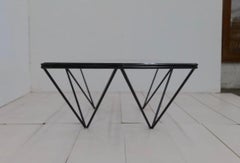 1980s Steel and Glass Rectangular Coffee Table "Alanda" by Paolo Piva for B&B