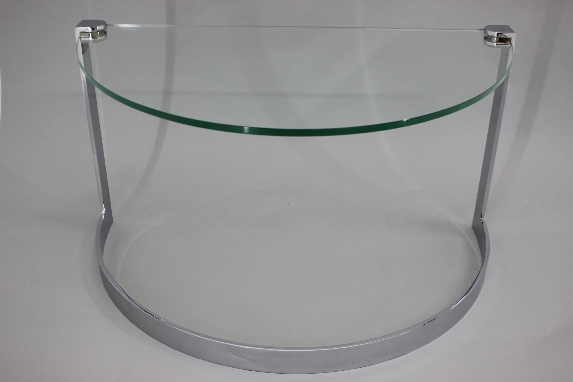 Mid-Century Modern 1980s Steel and Glass Side Table by Friedrich Moller for Ronald Schmitt Tische For Sale