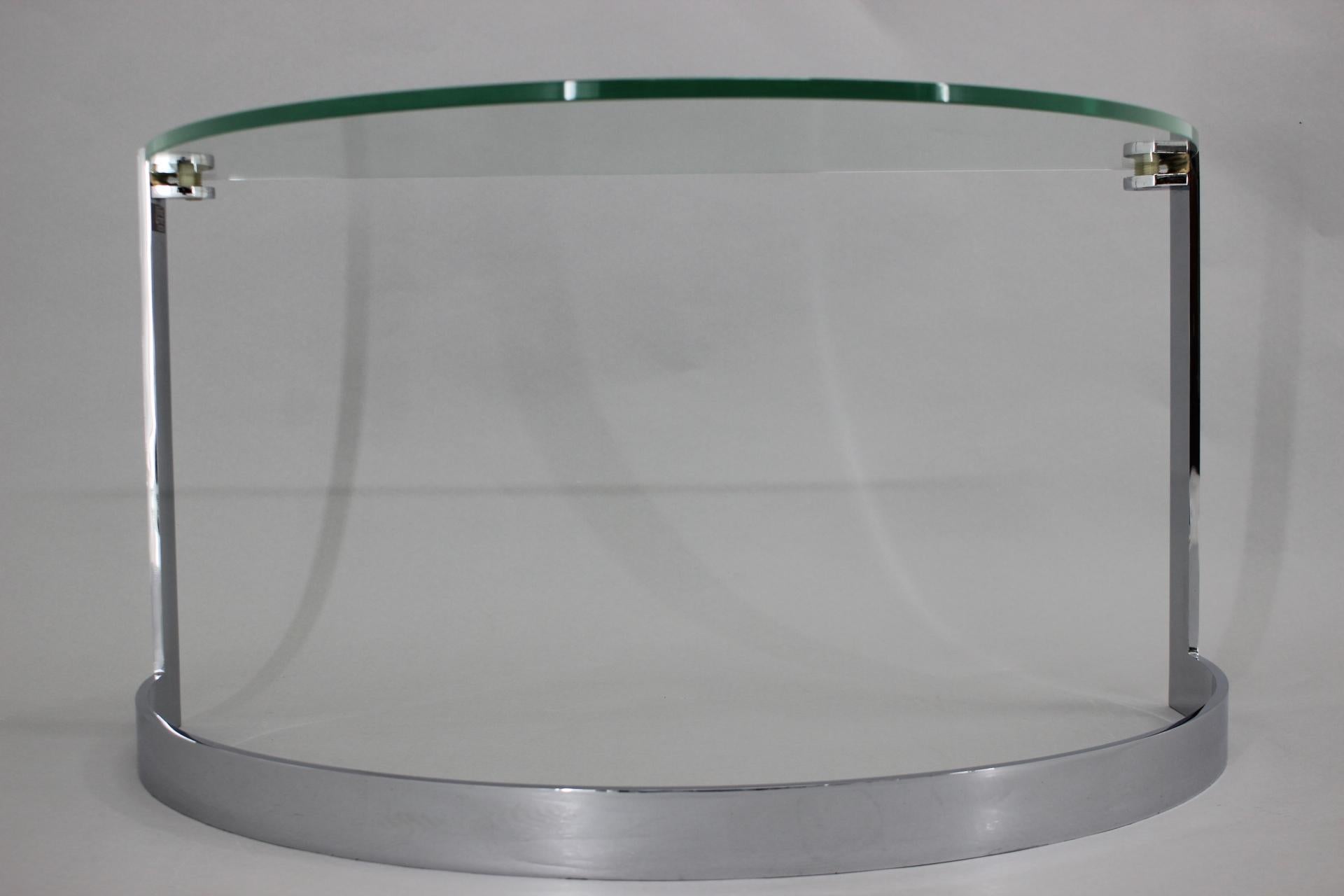 Unknown 1980s Steel and Glass Side Table by Friedrich Moller for Ronald Schmitt Tische For Sale