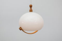 1980's Steinhauer Plexi and Pine Pendant Lamp
