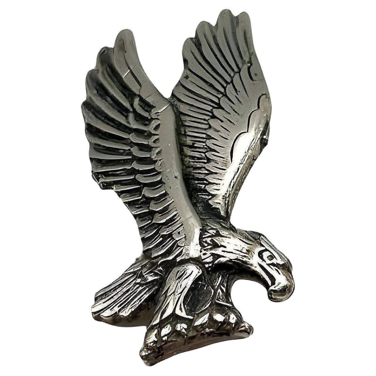 Insigne de revers en argent sterling de l
aigle américain des années 1980