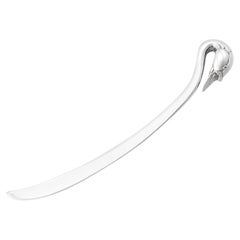 1980s Sterling Silver Swan Letter Opener