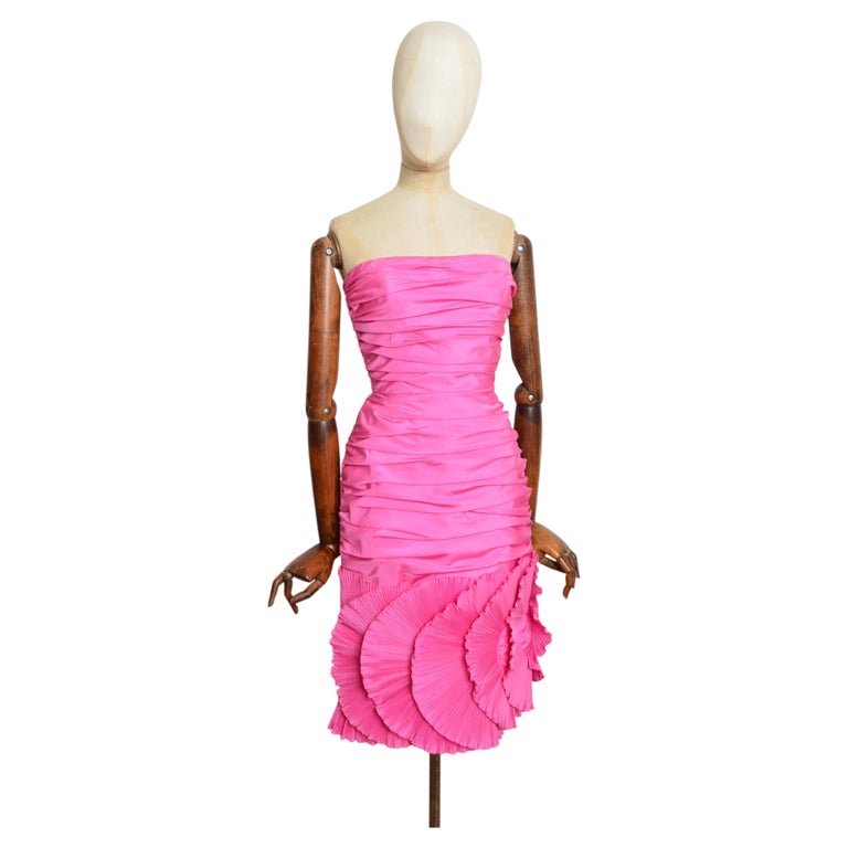 hot pink taffeta dress Boden Women's Strapless Taffeta Dress in Pink