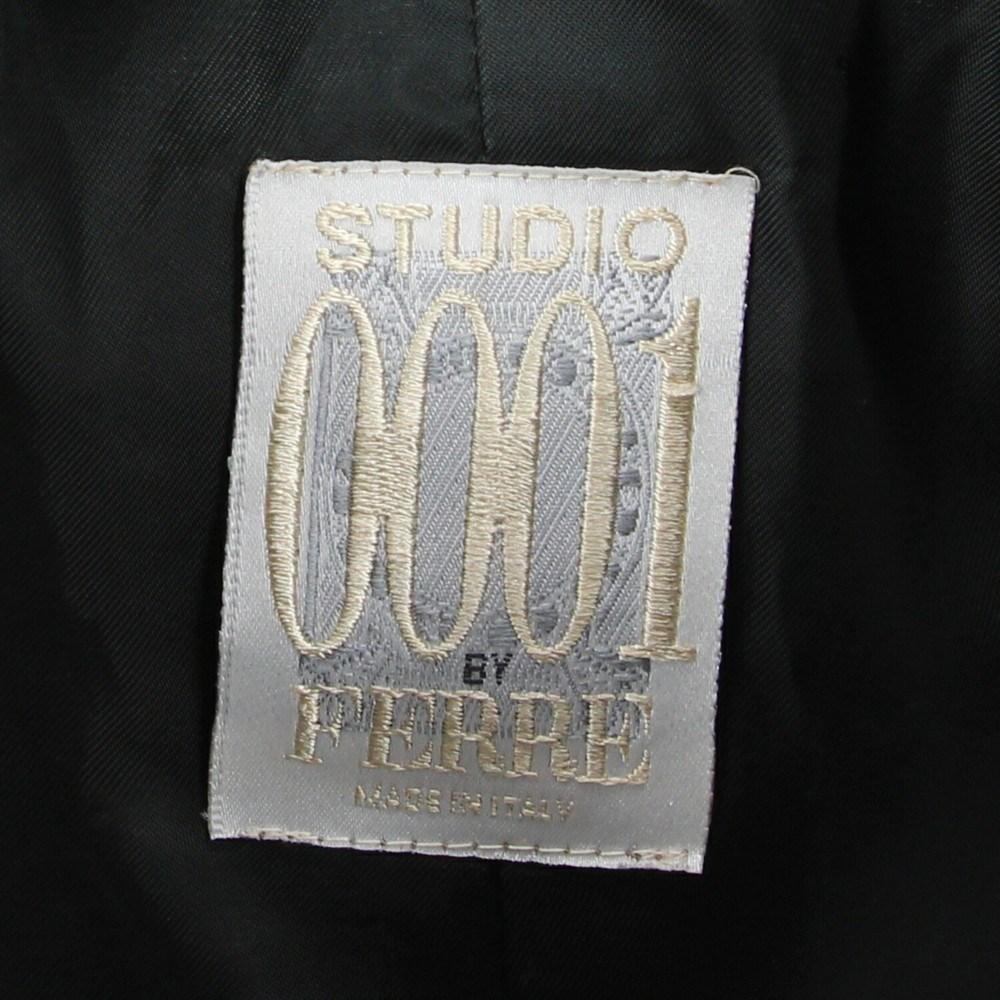 1980er Studio 0001 by Ferré graue Wolljacke 2