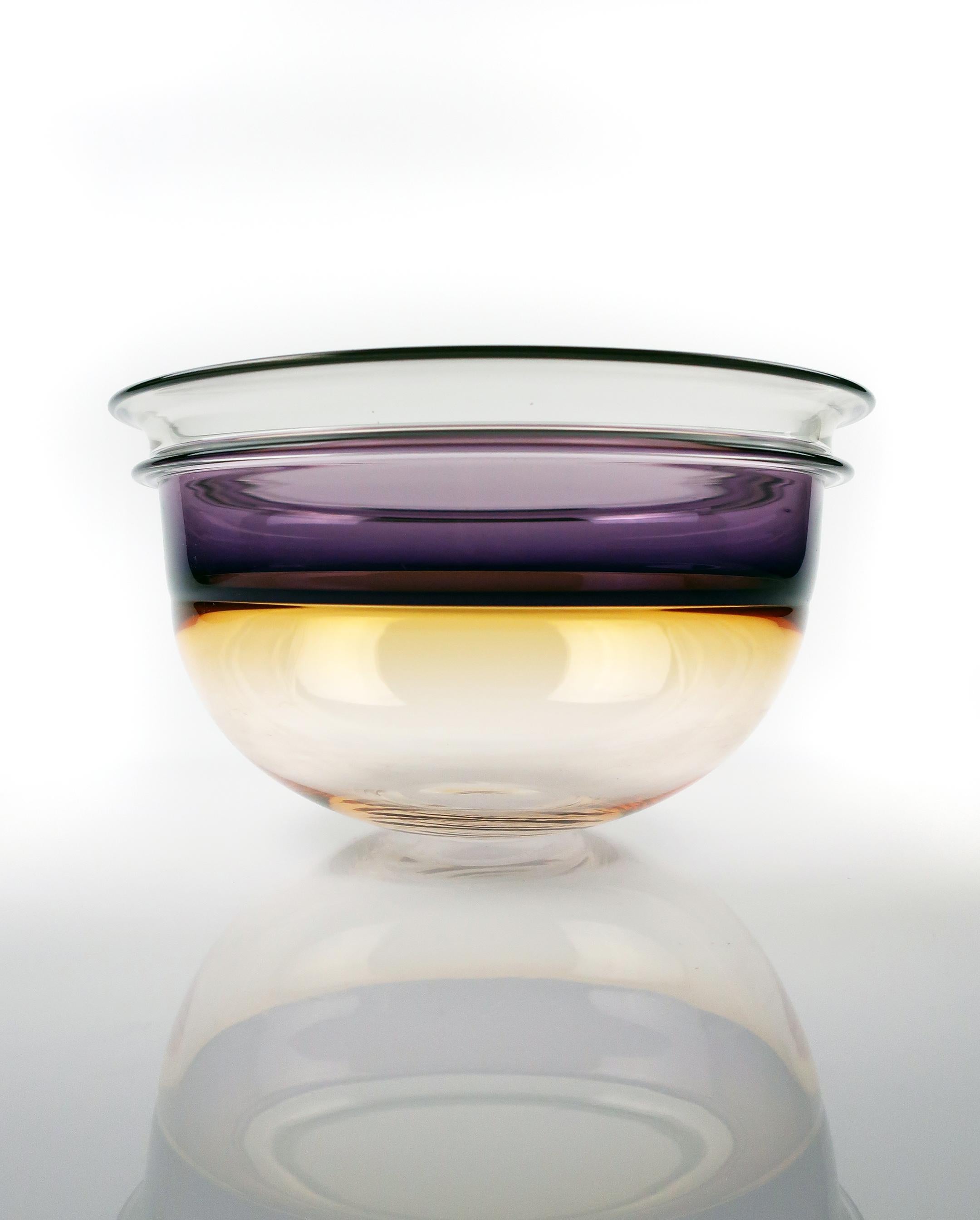 Post-Modern 1980s Studio Art Glass Bowl by Art Reed