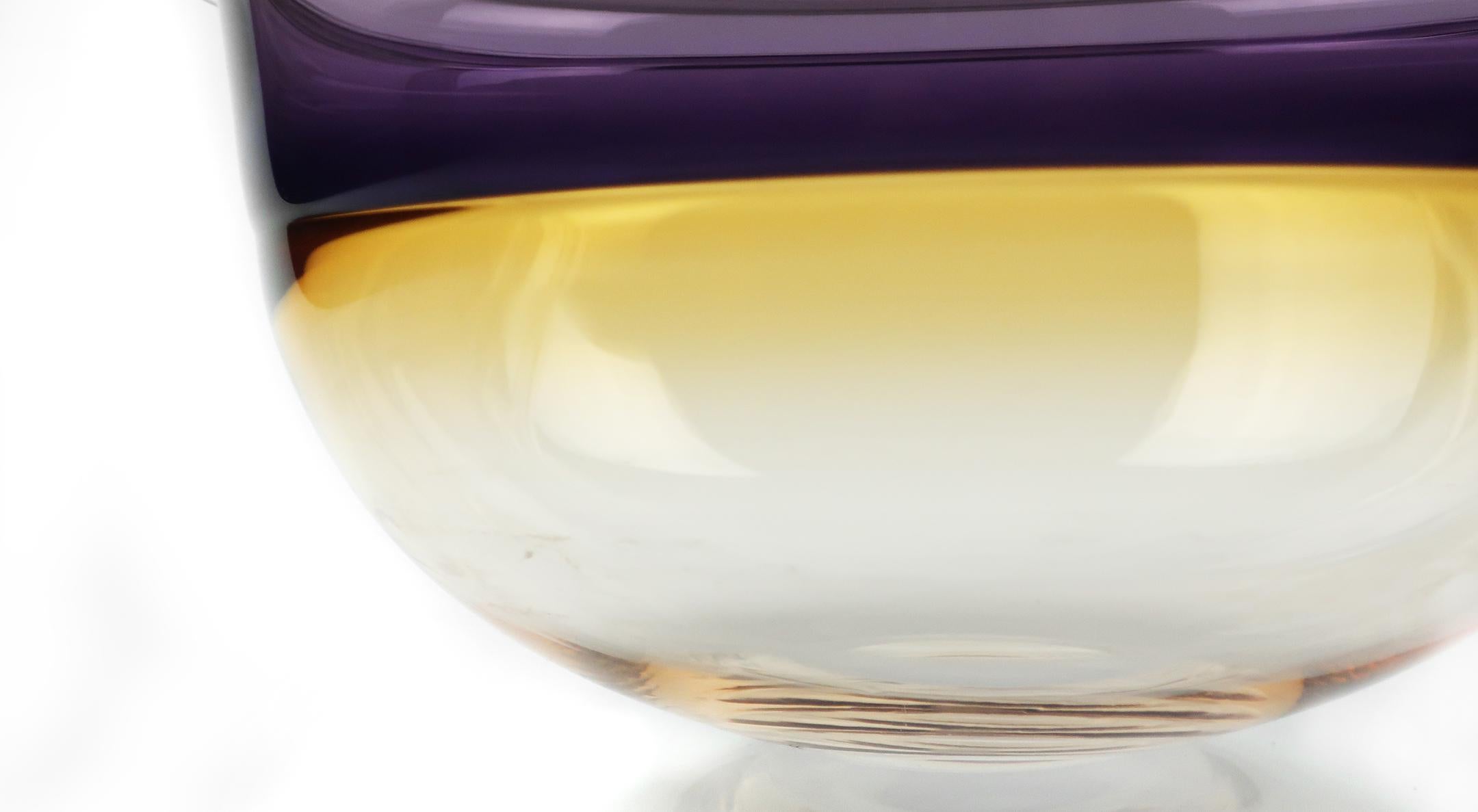 1980s Studio Art Glass Bowl by Art Reed In Excellent Condition In Brooklyn, NY