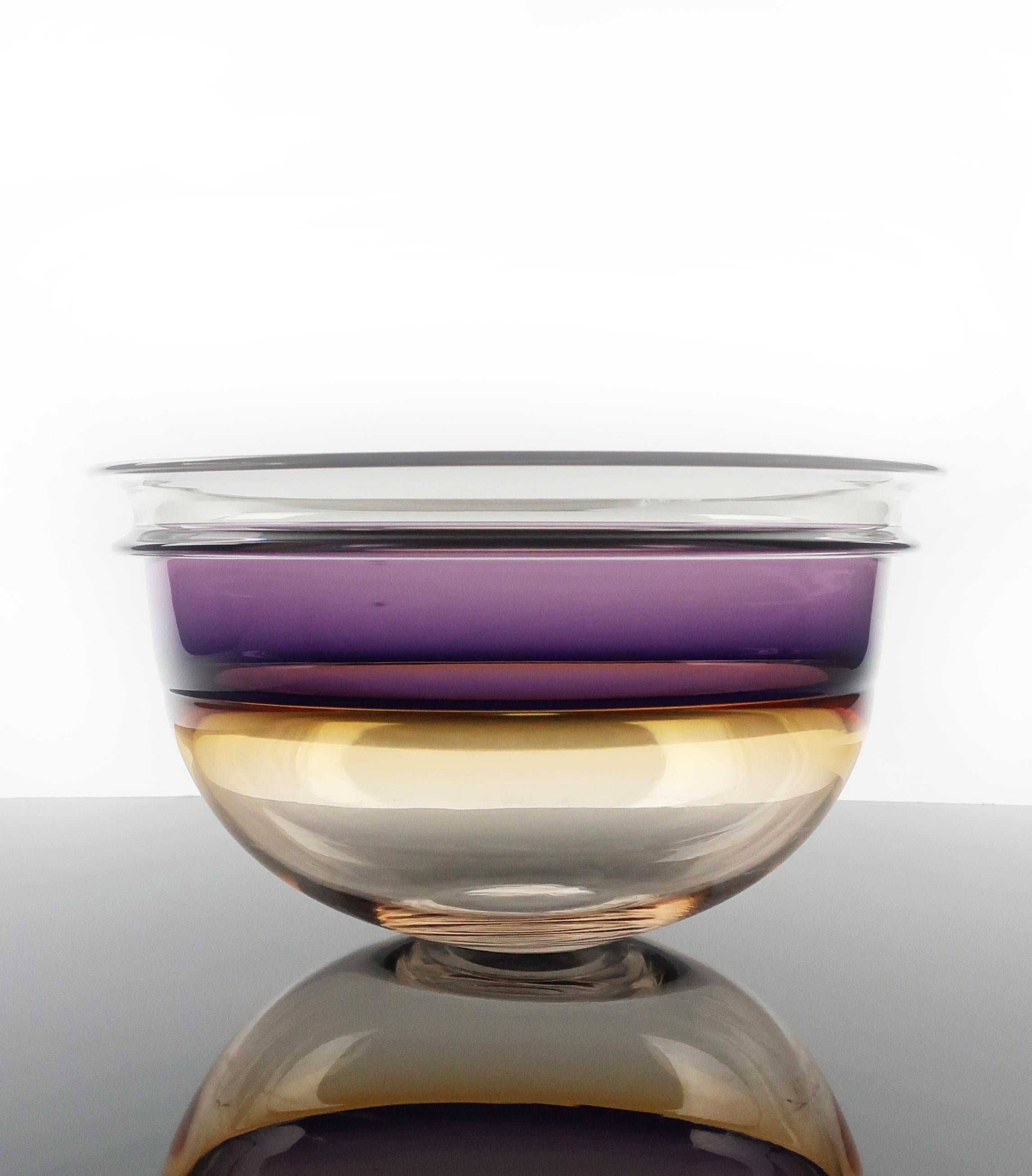 20th Century 1980s Studio Art Glass Bowl by Art Reed