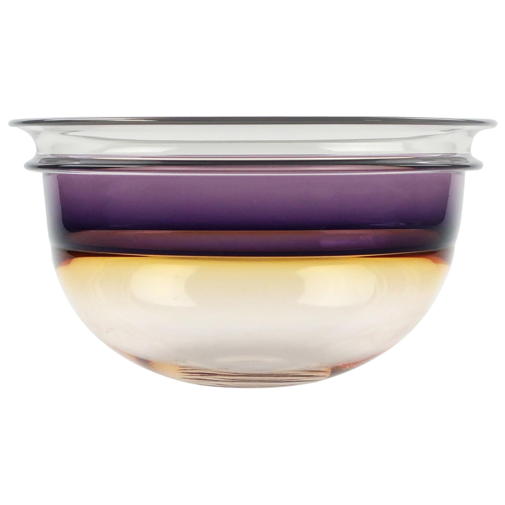 1980s Studio Art Glass Bowl by Art Reed