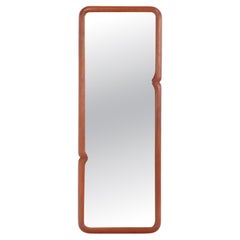 1980s Studio Made Solid Walnut Pinched Mirror von Steven Mackintosh