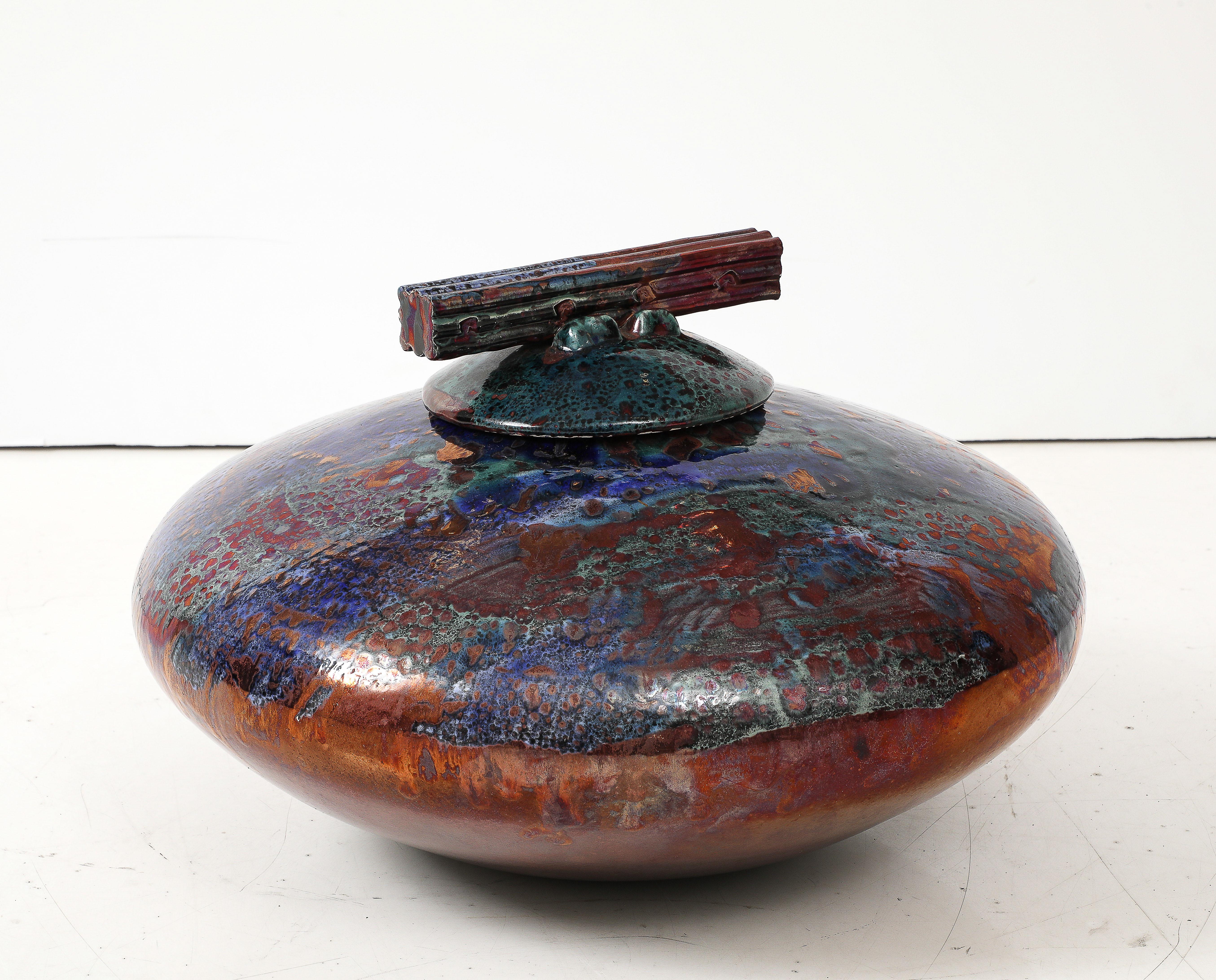 Vaso in ceramica Studio Pottery del 1980 In condizioni buone in vendita a New York, NY