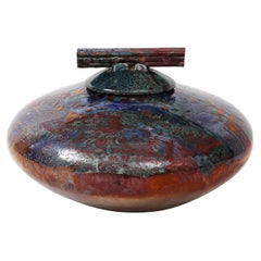 Vase en céramique de Studio Pottery des années 1980