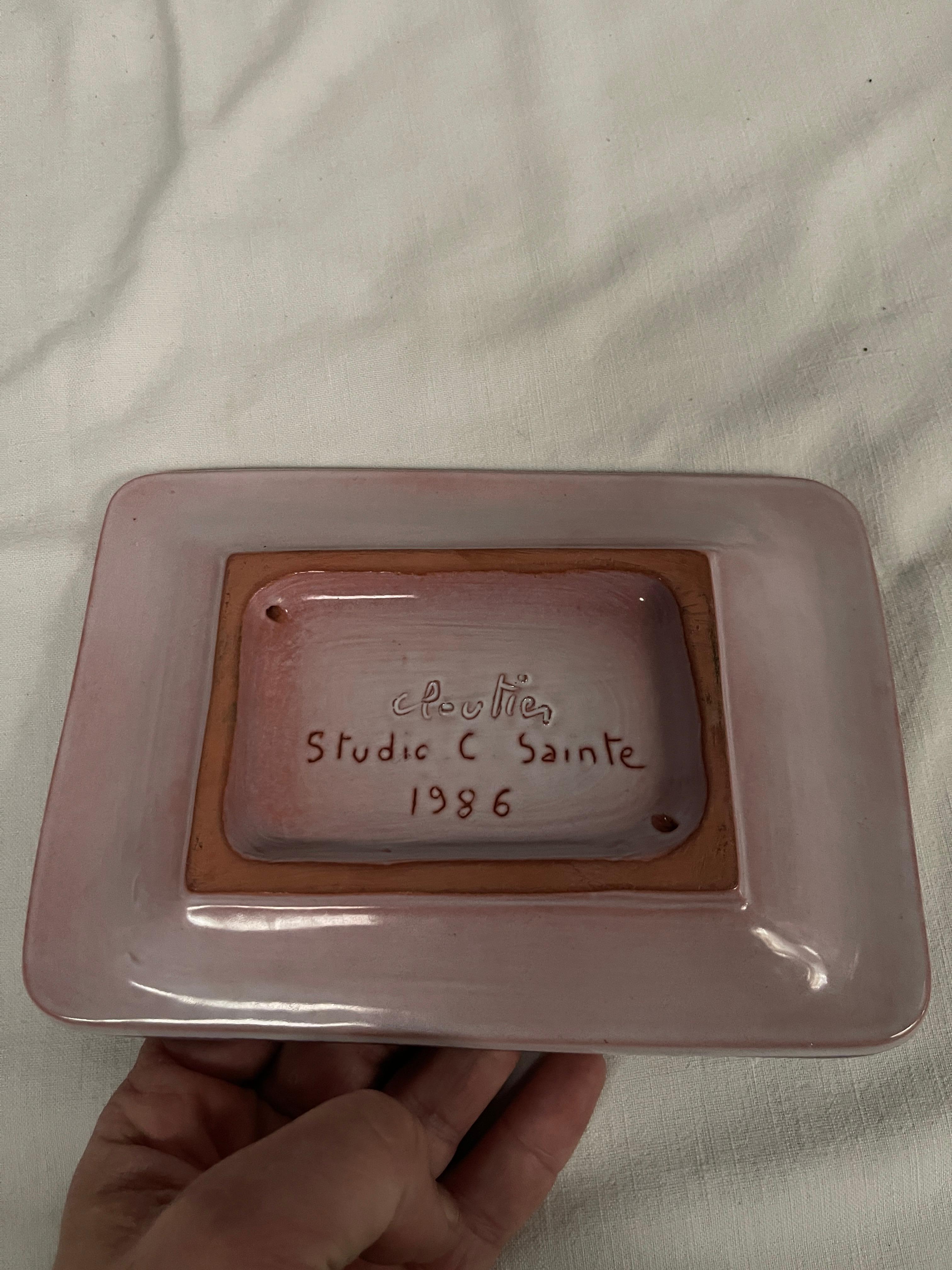 Fin du 20e siècle Studio poterie céramiquevide poche de Cloutier des années 1980 en vente