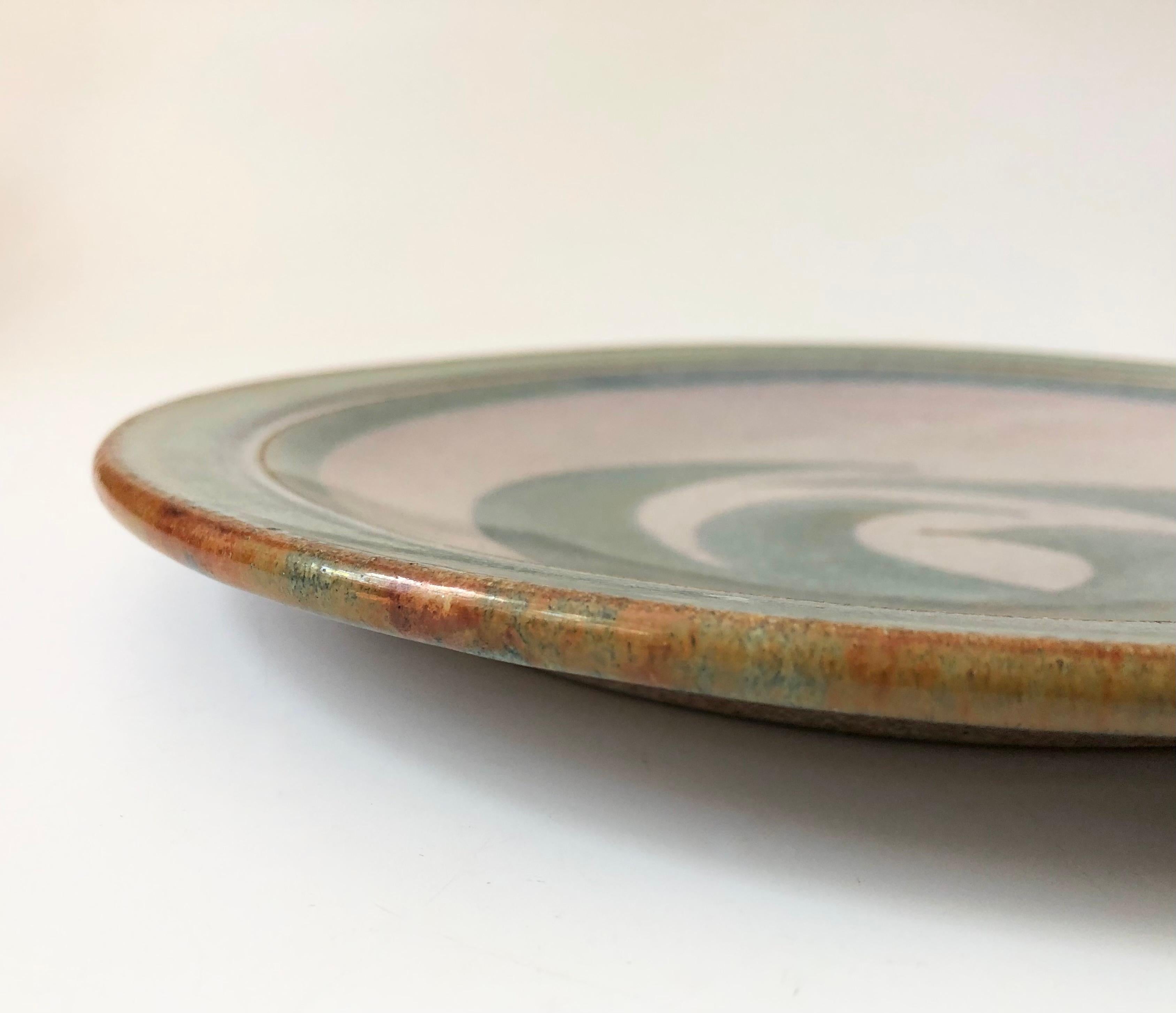 1980s Studio Pottery Plate For Sale 3