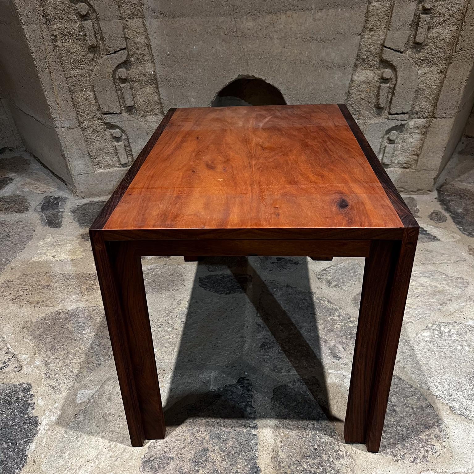 1980s Studio Side Table Solid Rosewood & Mahogany In Good Condition For Sale In Chula Vista, CA