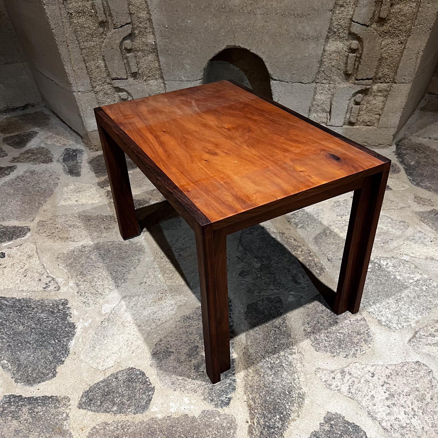Late 20th Century 1980s Studio Side Table Solid Rosewood & Mahogany For Sale