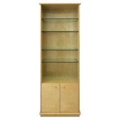 Used 1980s Studio Smania Tall Birds Eye Briar Burl Display Cabinet Bookshelf, 1970s