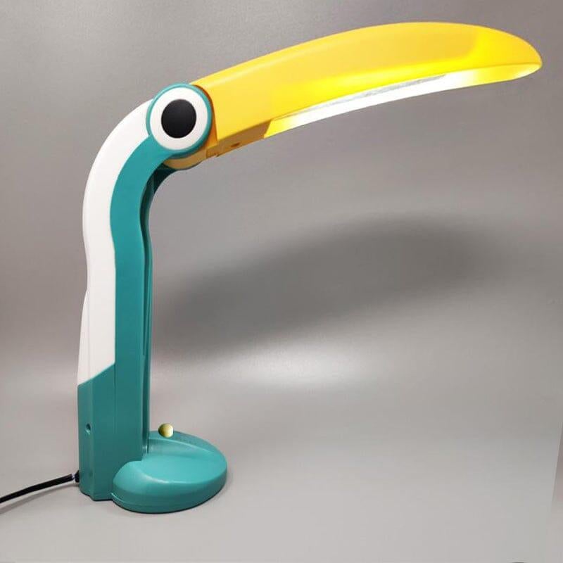 Late 20th Century 1980s Stunning Toucan Table Lamp by H.T. Huang for Lenoir