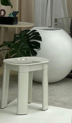 1980s Style Large White Architectural Spherical Planter for Indoors or Outdoors