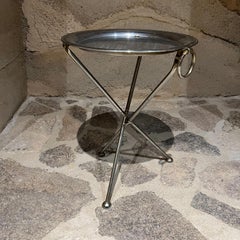 1980s Stylish Pedro Domecq Silver Champagne Bar Service Folding Tray Table