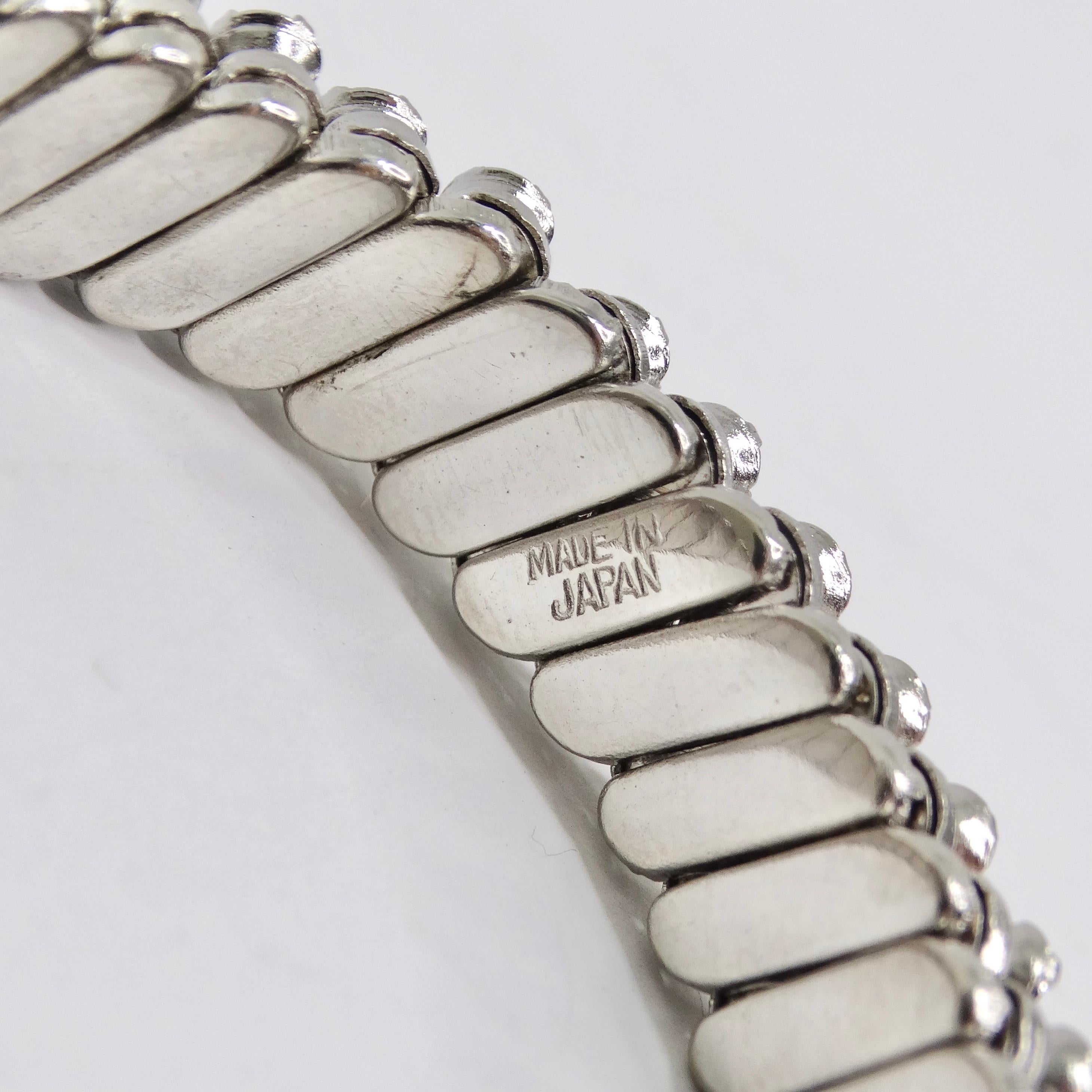 1980s Swarovski Crystal Adjustable Bracelet In Good Condition For Sale In Scottsdale, AZ