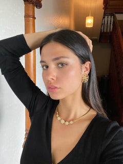 1980er Jahre Halskette mit Swarovski-Kristall und Vergoldung