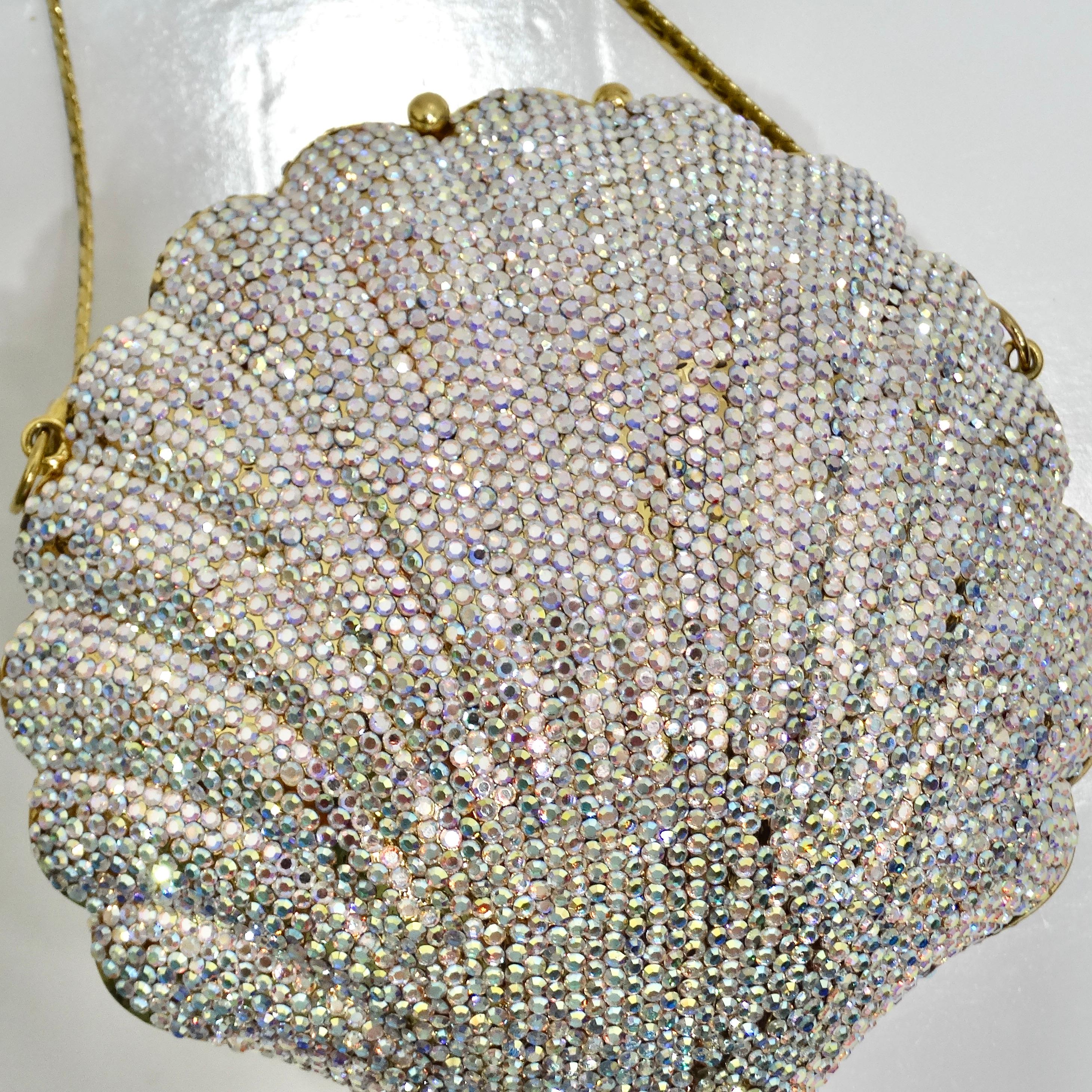 Women's or Men's 1980s Swarovski Crystal Sea Shell Handbag