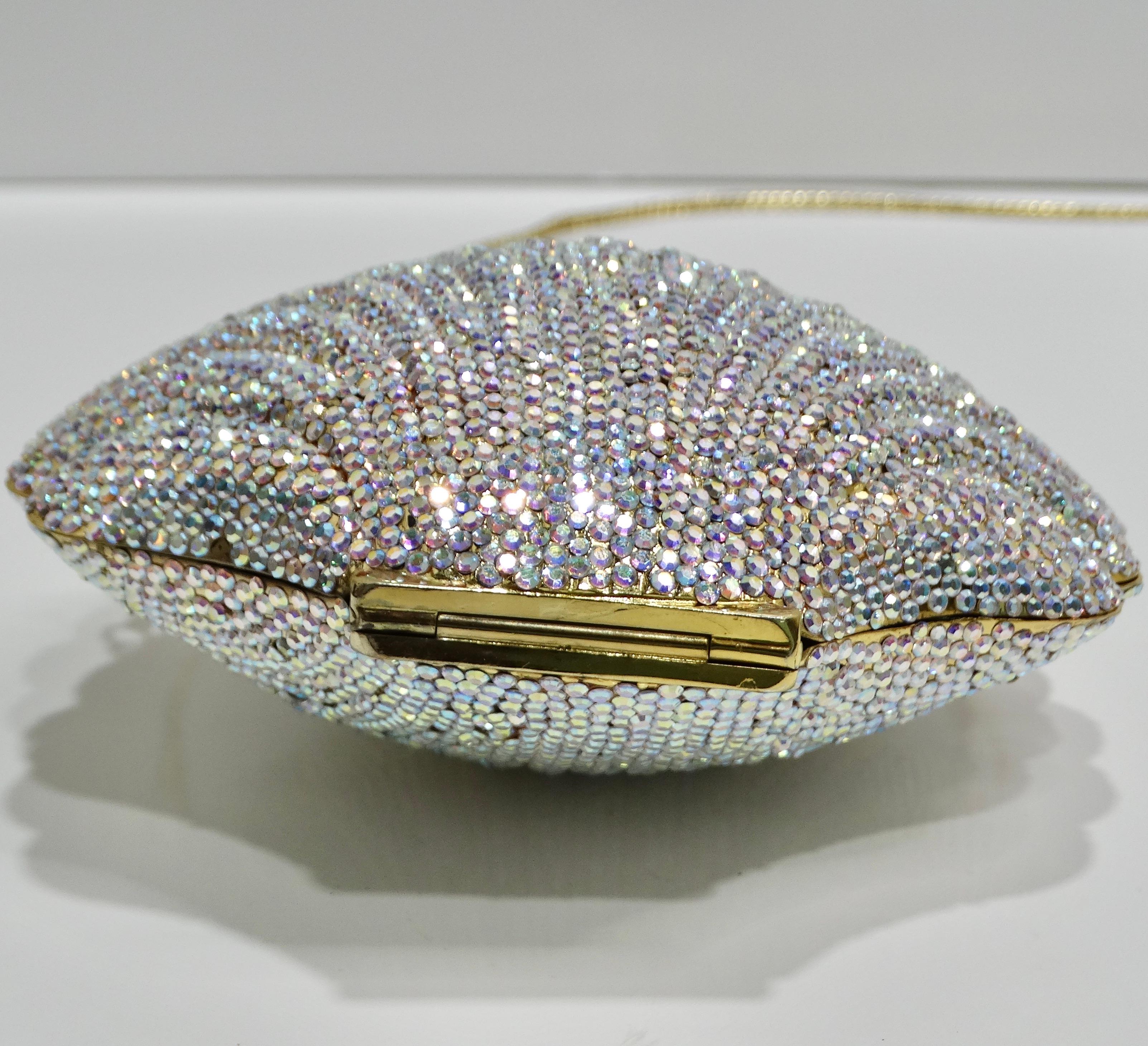 1980s Swarovski Crystal Sea Shell Handbag For Sale 3