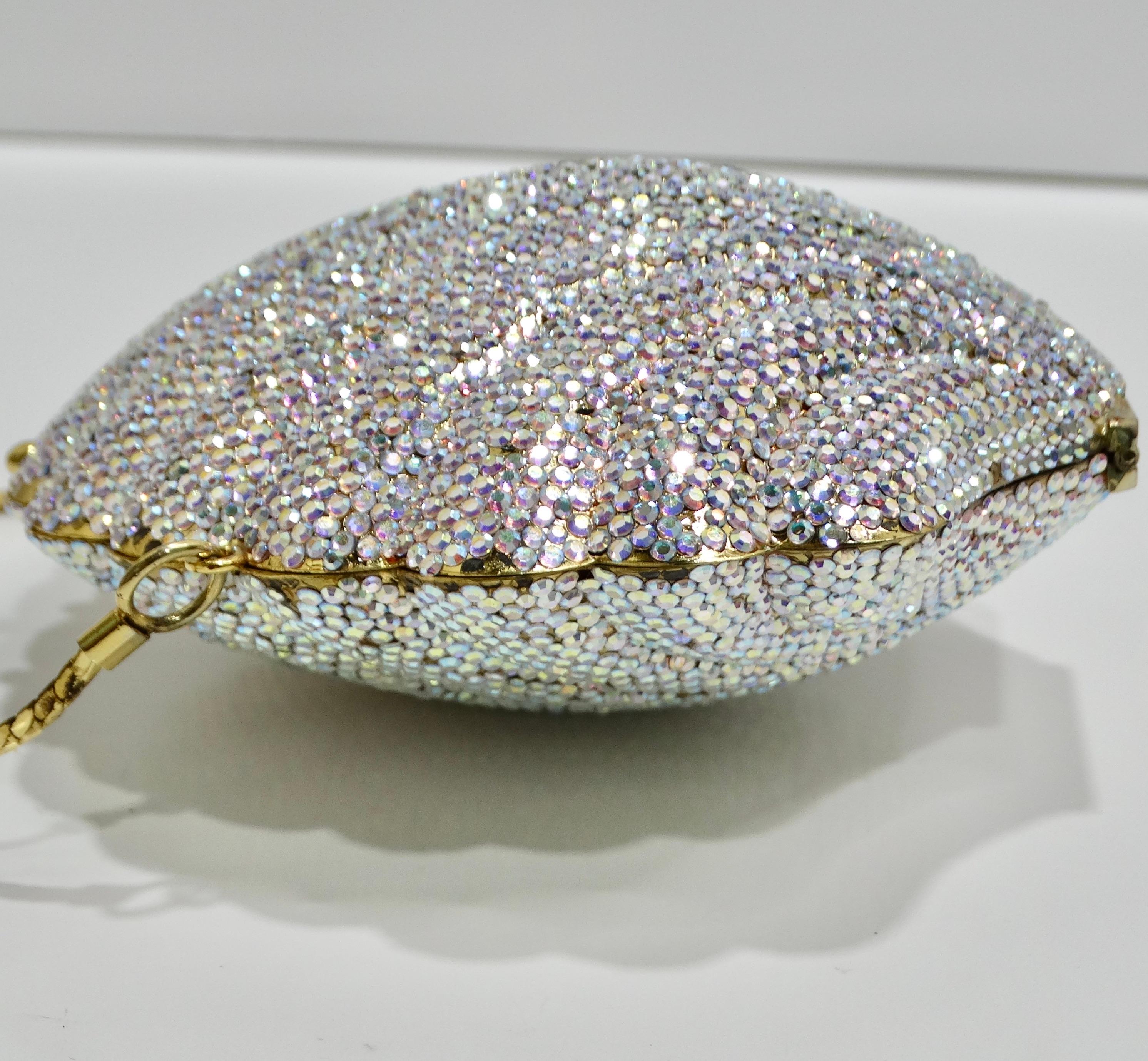 1980s Swarovski Crystal Sea Shell Handbag For Sale 4